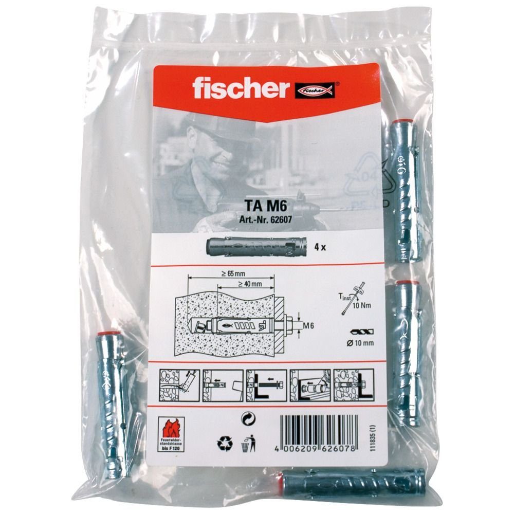 fischer Schrauben- und Dübel-Set Fischer Schwerlastanker TA 10.0 x 49 mm - 4 Stück
