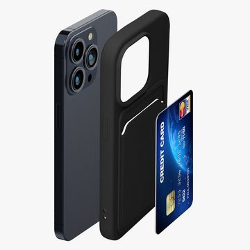 kwmobile Handyhülle Hülle für Apple iPhone 15 Pro, Handyhülle mit Fach für Karten - Handy Cover Case
