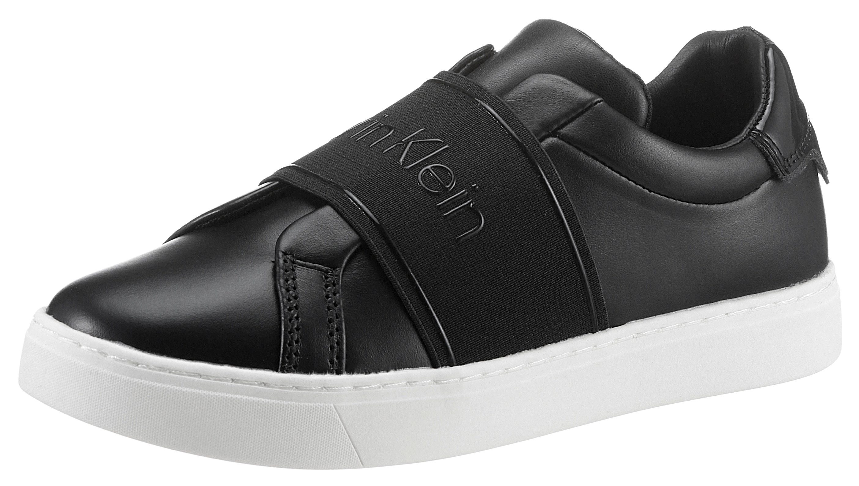 Schlupfen zum schwarz CUPSOLE Calvin Sneaker Klein ON SLIP Slip-On