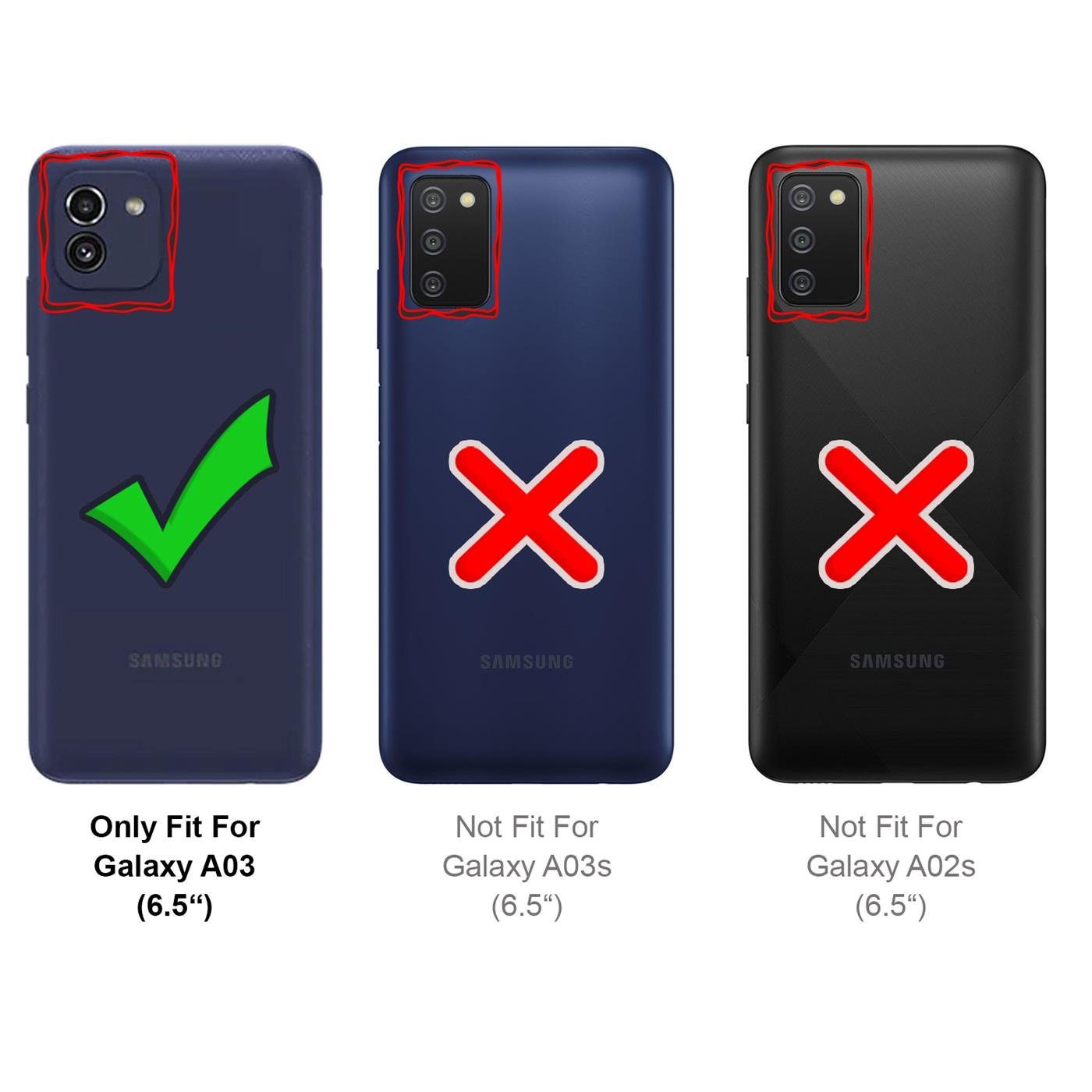 CoolGadget Handyhülle Book Case Handy Tasche für Samsung Galaxy A03 6,5 Zoll, Hülle Klapphülle Flip Cover für Samsung A03 Schutzhülle stoßfest