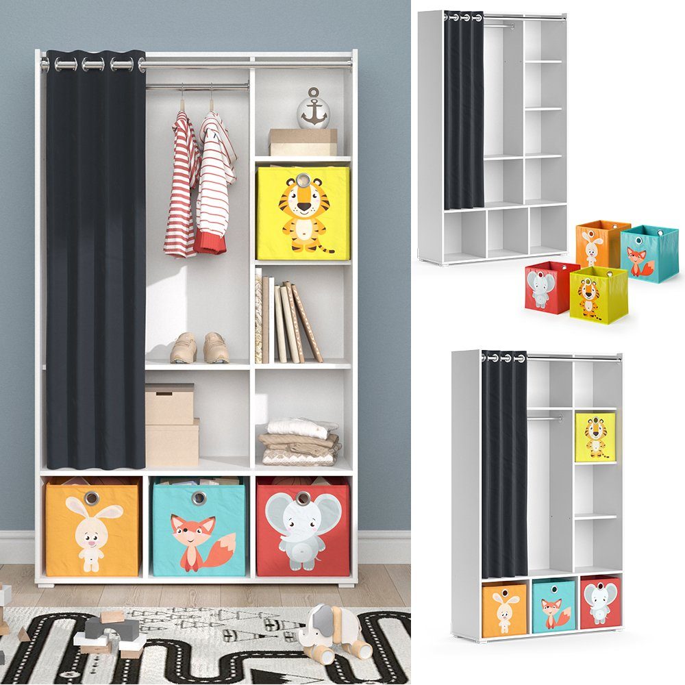 Vicco Kleiderschrank Luigi, Weiß, 105.8 x günstig online kaufen