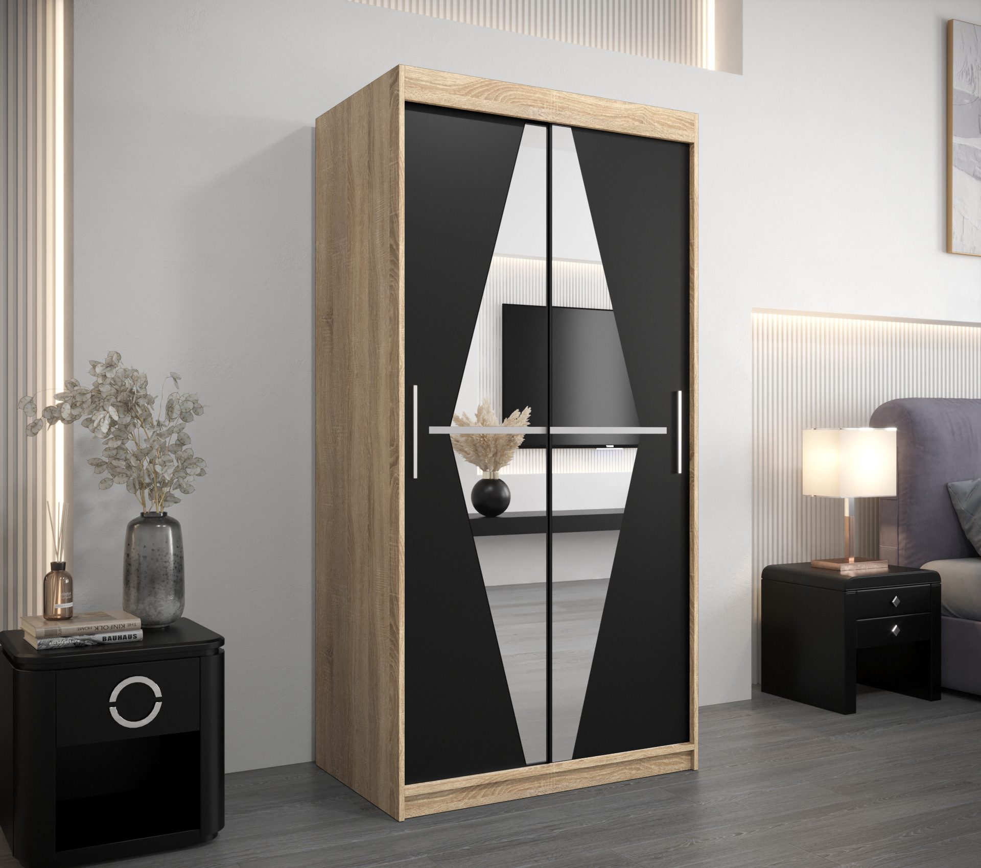 MOEBLO Schiebetürenschrank BOLA (mit Spiegel, mit/ günstig online kaufen