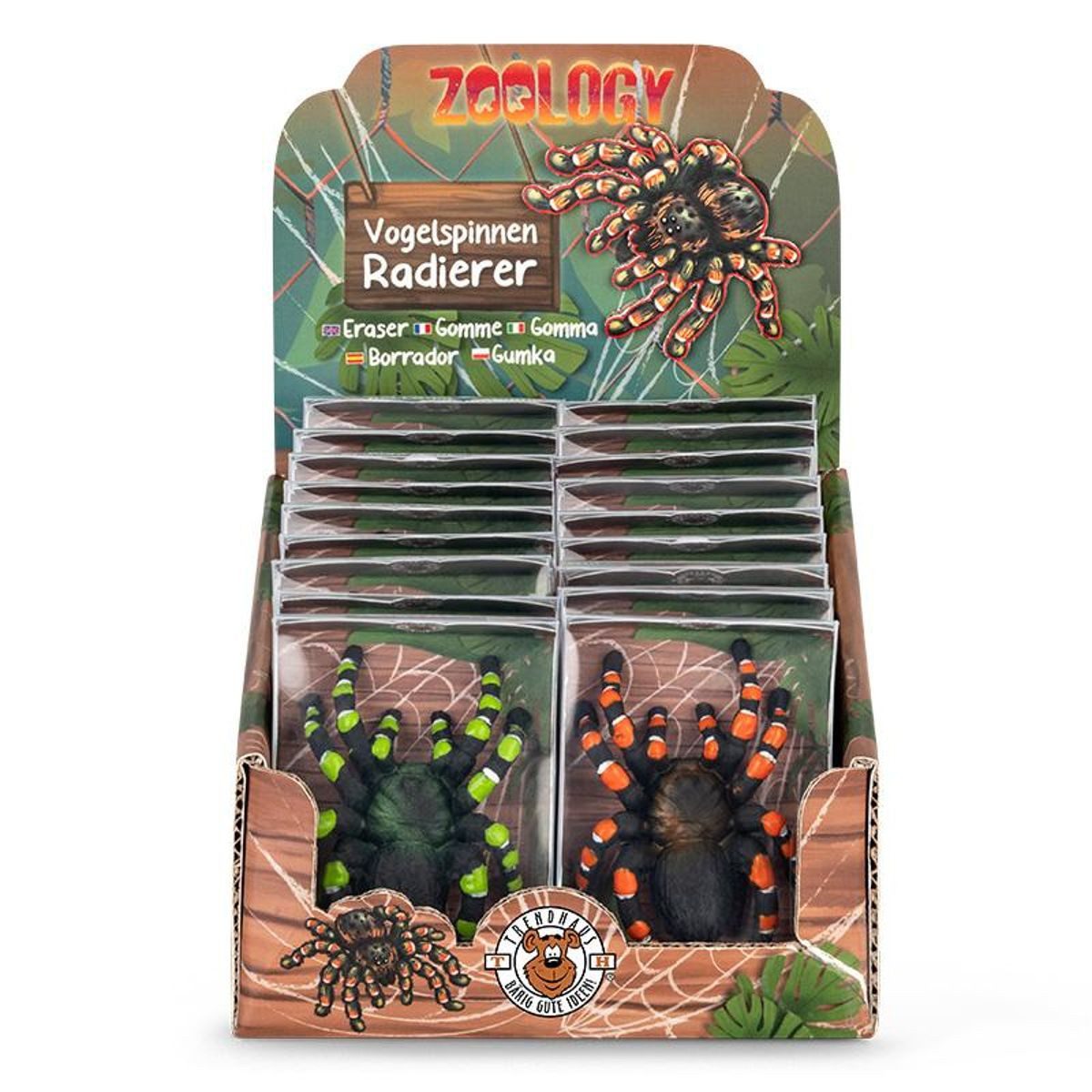 Trendhaus Radiergummi Radierer Vogelspinne (verschiedene Farben zur Auswahl)