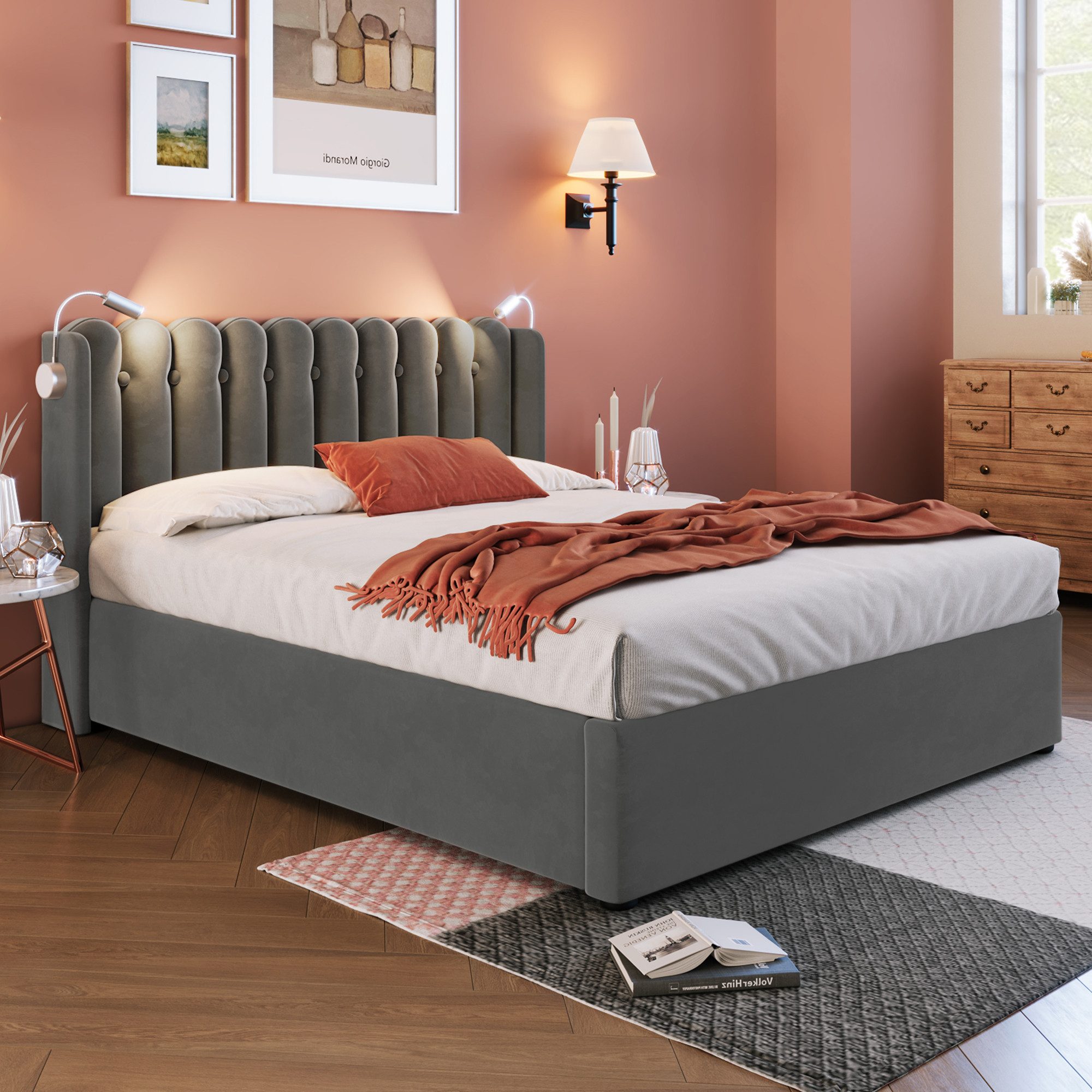 BlingBin Einzelbett Polsterbett (1-tlg., Ladefunktion und günstig online kaufen