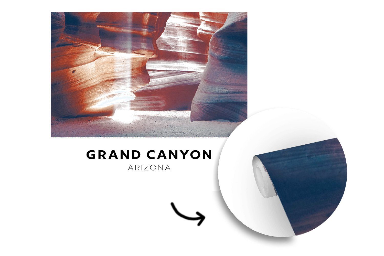 oder Canyon, Tapete MuchoWow Schlafzimmer, Vinyl für Arizona Amerika Wandtapete Fototapete Grand - (5 Matt, St), bedruckt, Wohnzimmer -