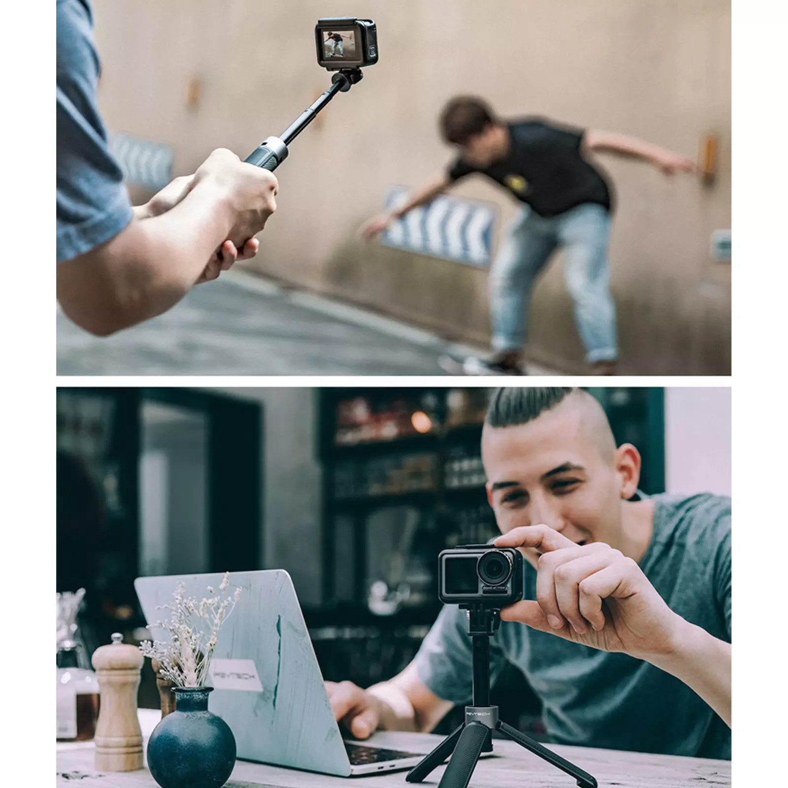 PGYTECH Verlängerungsstange Stativ Selfie Stick für Link2 Insta360 GOPRO13 Kamerastativ