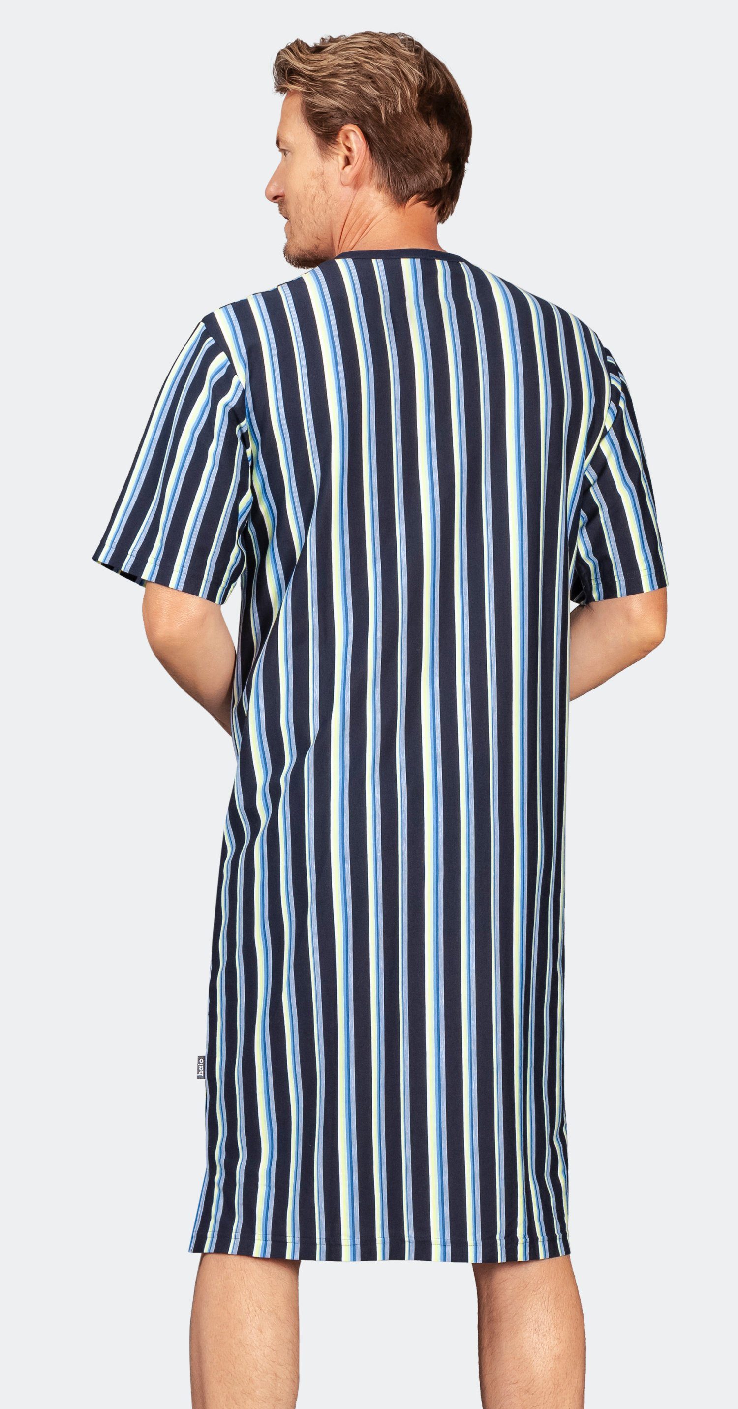 Hajo Nachthemd Herren Schlafshirt mit kurzem Arm (1-tlg) Modisches Design