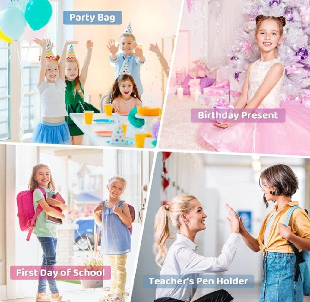 XDeer Federmäppchen Federmäppchen Mädchen,Süßer Katze 2-in-1 Pencil Case /Stifteköcher, für Teenager Schülerin