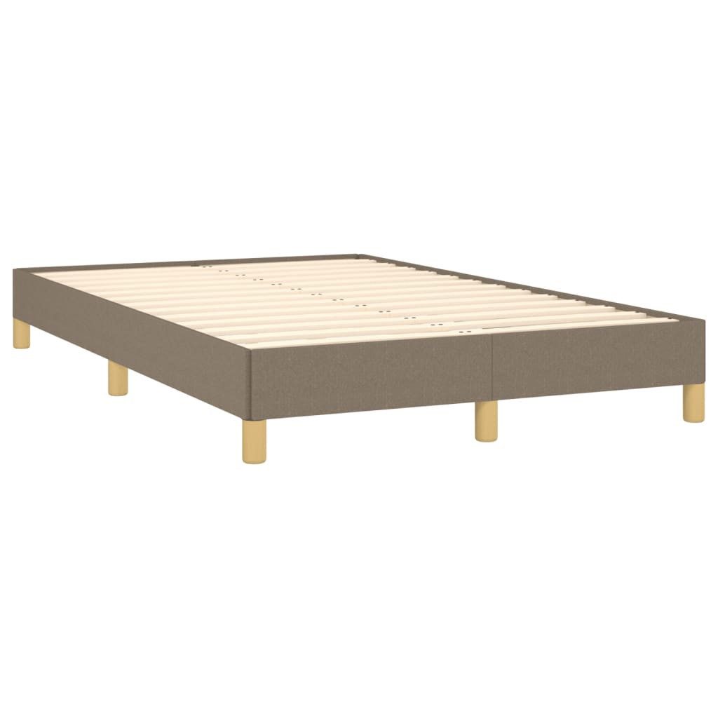 furnicato Bett 193x123x25 cm Taupe Stoff mit Massivholz und Sperrholz (1-tlg), Atmungsaktives Schlafgestell mit stabilen Beinen für das Schlafzimmer