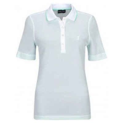 GOLFINO Poloshirt Golfino Ladies The Mercedes Shortsleeve Polo Weiss/Türkis