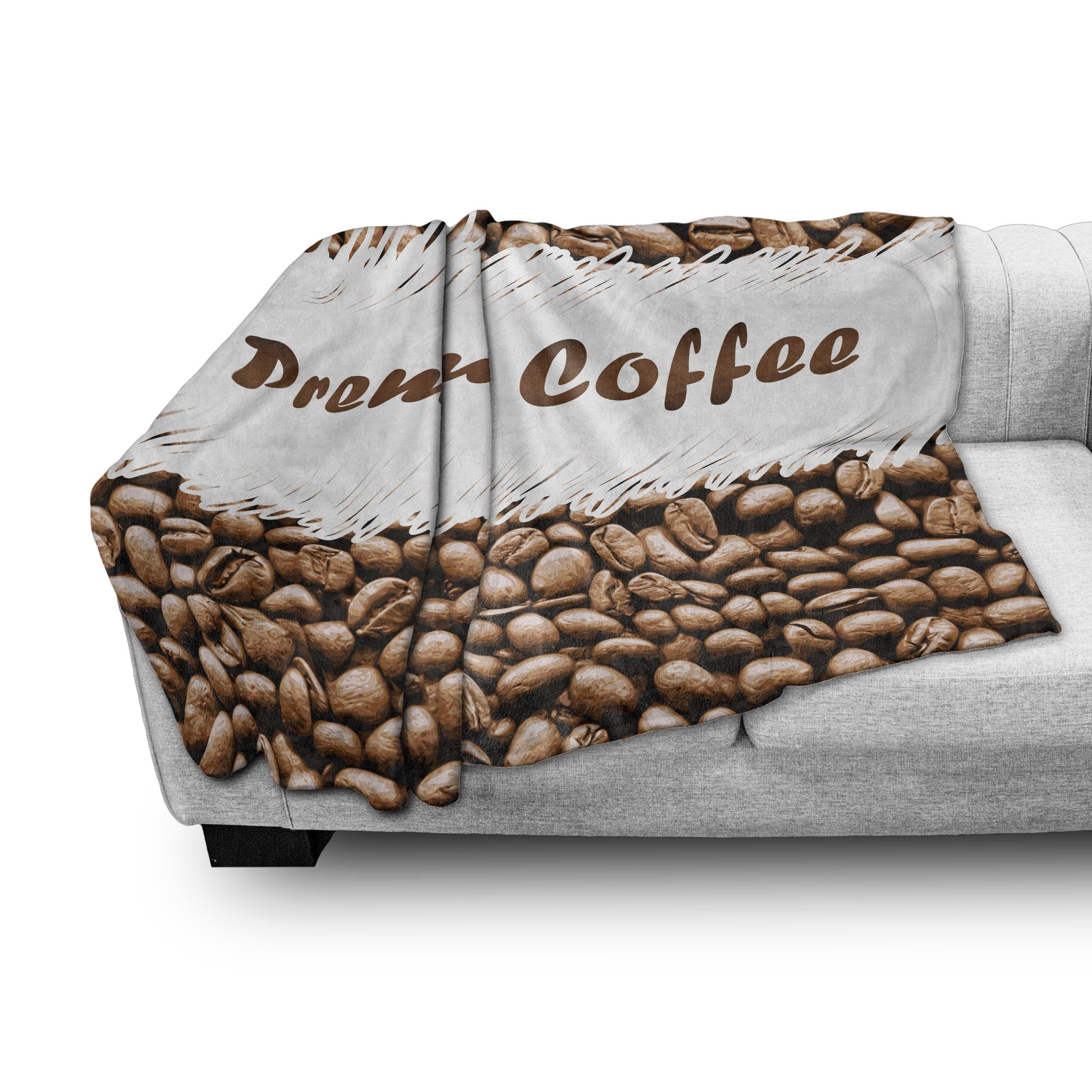 und Gemütlicher Plüsch Kaffee Arabica Premium- den Frische Wohndecke Außenbereich, Abakuhaus, für Innen-