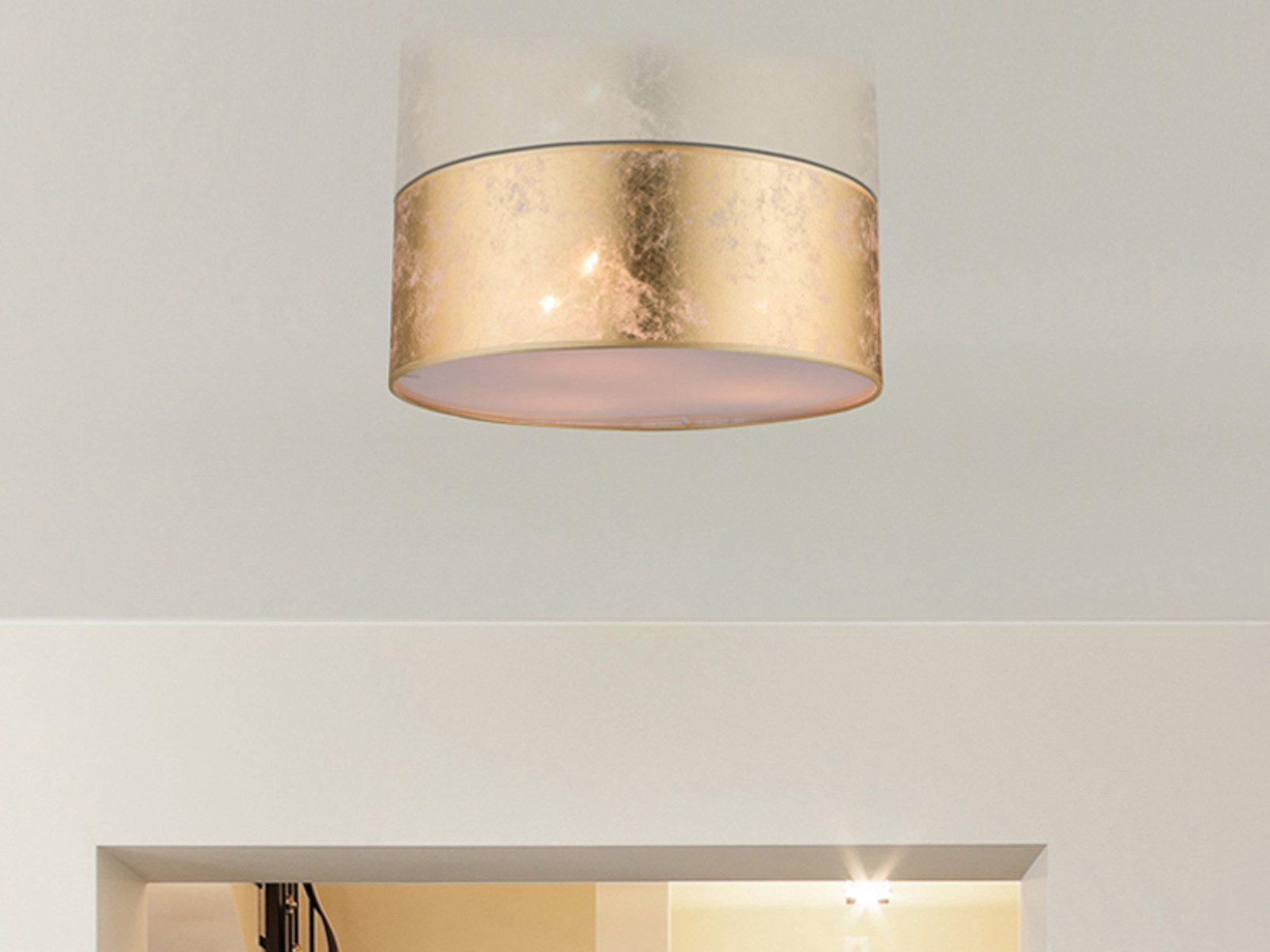 GLOBO LIGHTING LED Deckenleuchte, LED wechselbar, warmweiß, Designer-lampen Luxuslampe über-n Esstisch & Treppenhaus Gold-en Ø40cm