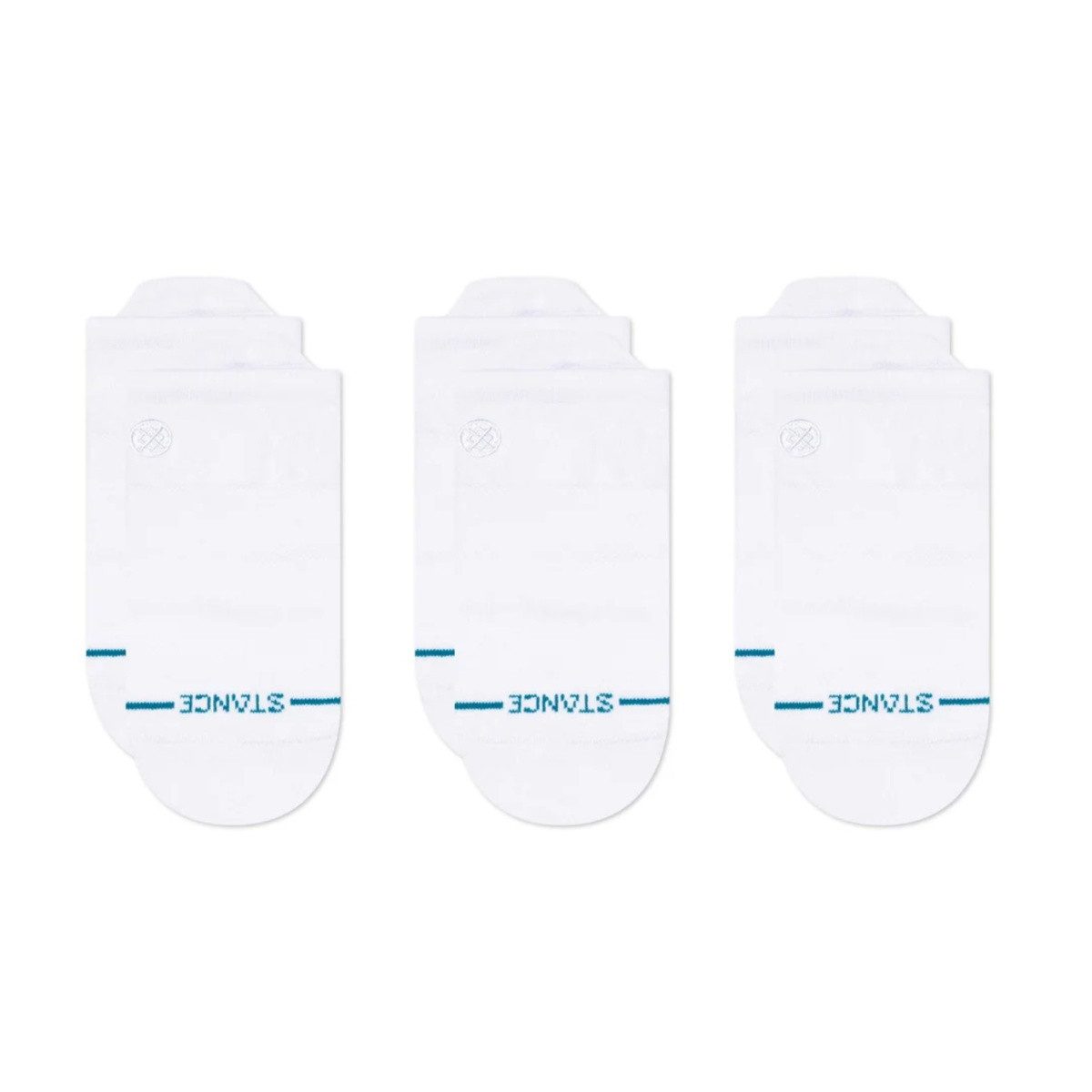 Stance Socken Tagessocke Sneaker Low Tab Icon weiss - 3 Paar