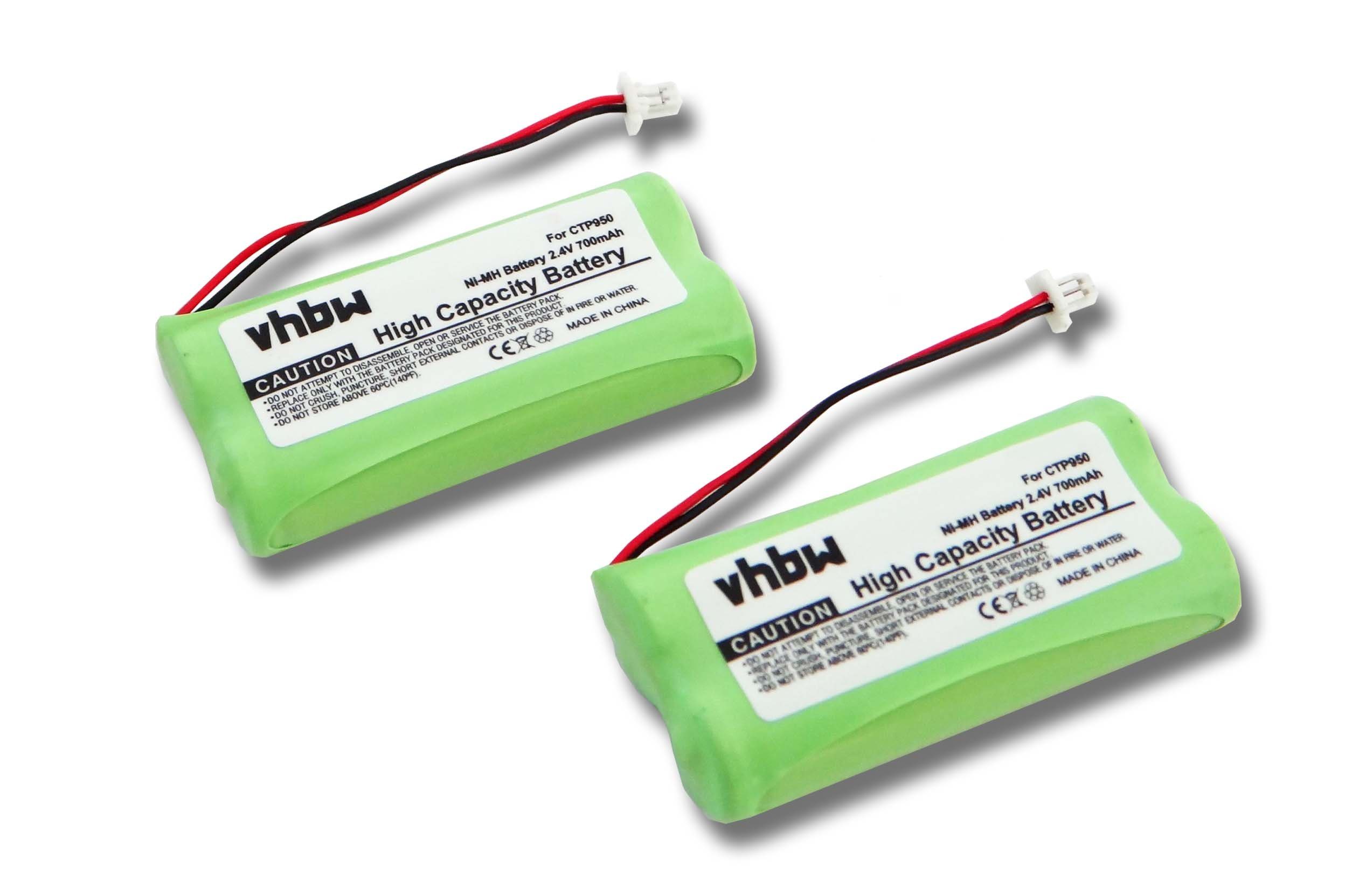 vhbw Ersatz für CTP950 für Akku NiMH 700 mAh (2,4 V)