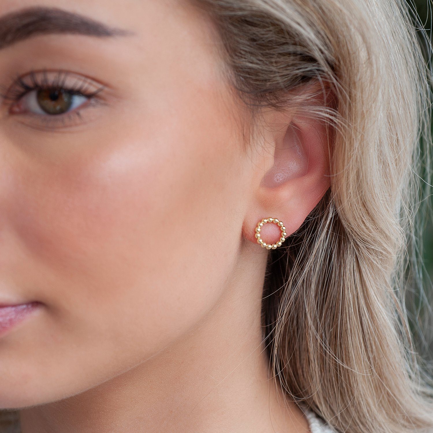 Materia Ohrstecker-Set Damen Gold Ohrstecker Kreis günstig online kaufen