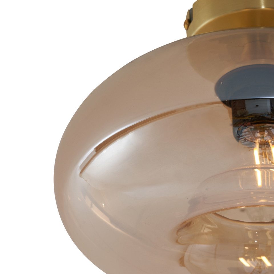 Qazqa Deckenleuchte Busa, ohne Leuchtmittel, E27, Gold/Messing, Art Deco, G günstig online kaufen