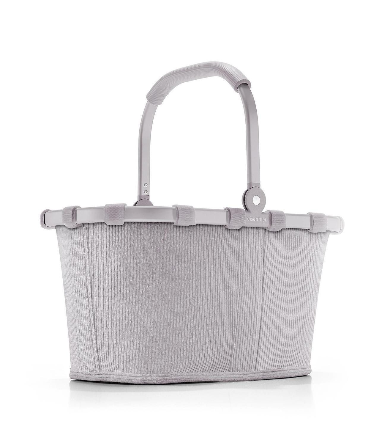 REISENTHEL® Einkaufskorb CARRYBAG XS GREY, Grau, Cordoptik, Polyester, 5 l, Aluminium, Faltbar, mit Griff, Wasserabweisend