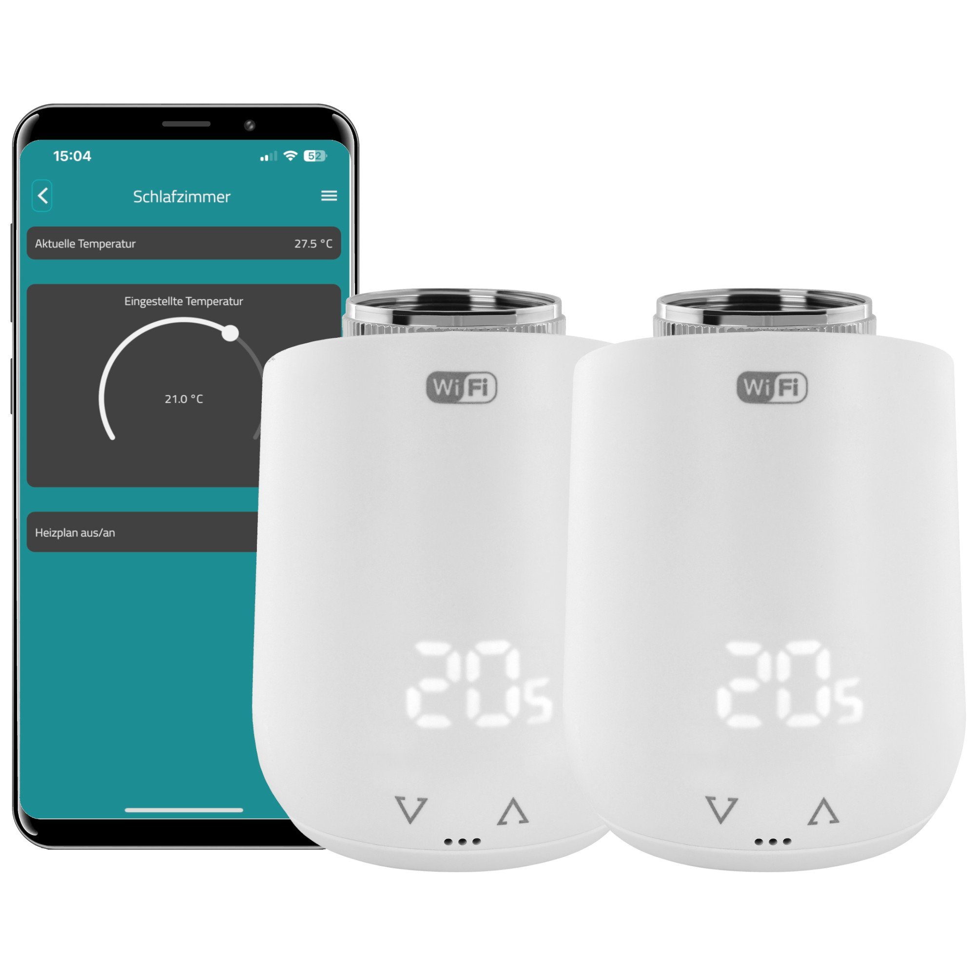 mit Router Starter-Set EUROtronic jedem Comet Smart-Home Kompatibel WiFi Heizkörperthermostat WLAN Set,