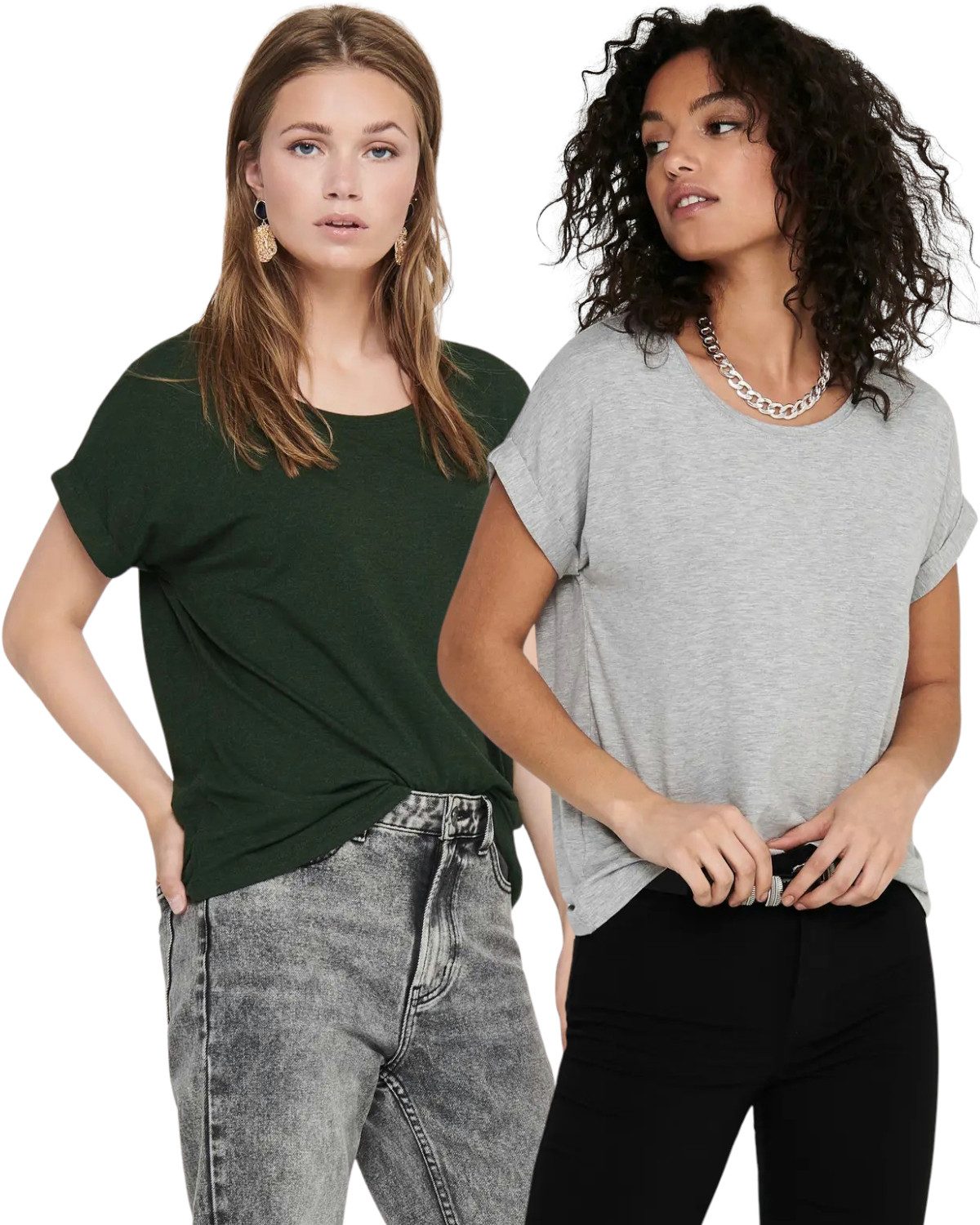 ONLY T-Shirt Stilvolles Basic Shirt mit günstig online kaufen
