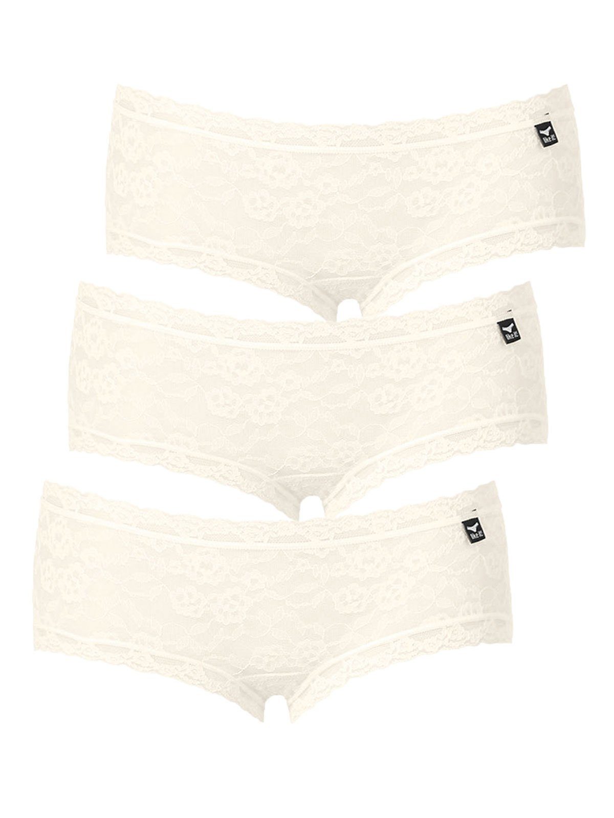 like it! Panty 3er Pack Damen Panty Lisa (Packung, 3-St) Zwickel