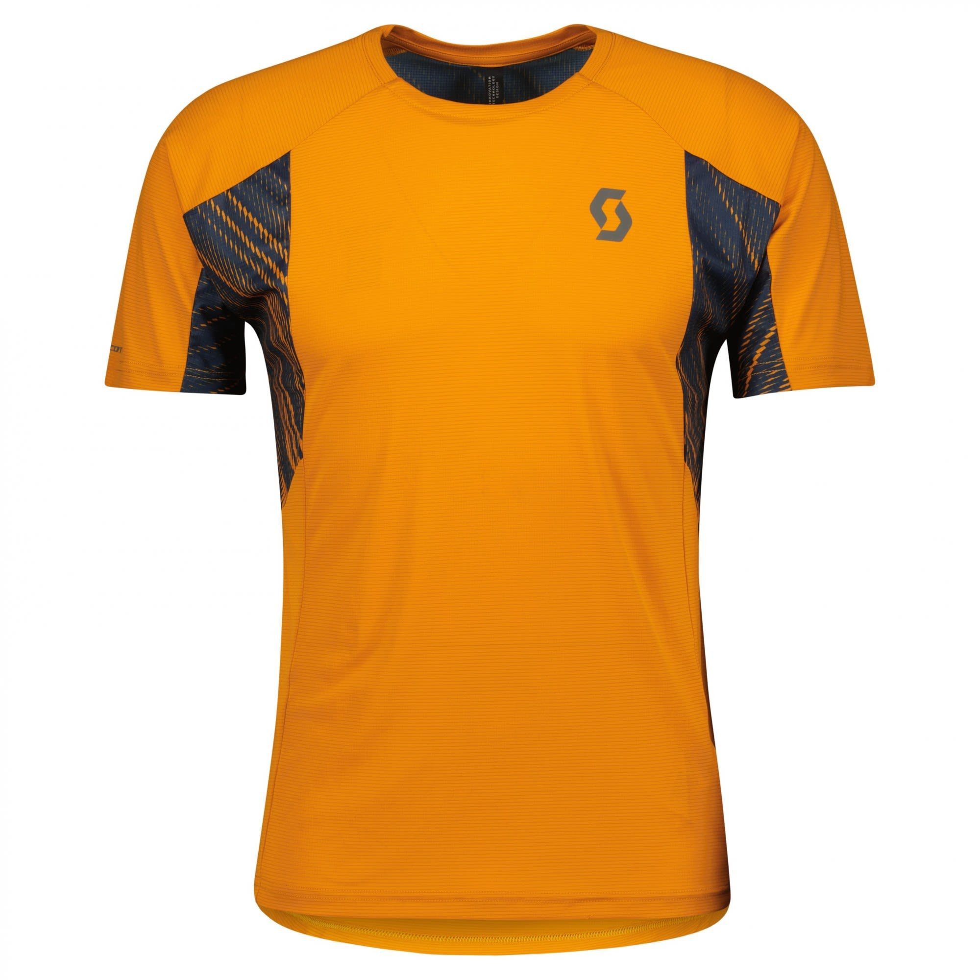 Scott T-Shirt Scott M Trail Run S/sl Shirt Herren Kurzarm-Shirt Copper Orange - Midnight Blue