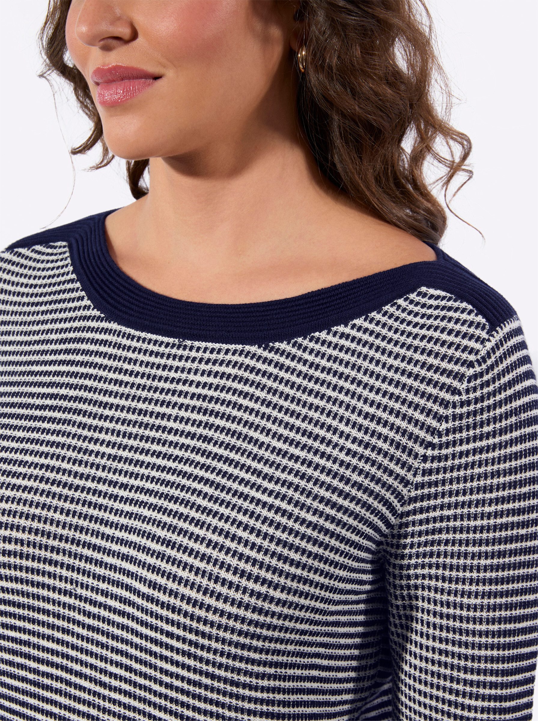 Witt Strickpullover Langarm-Pullover Langarm Materialmix