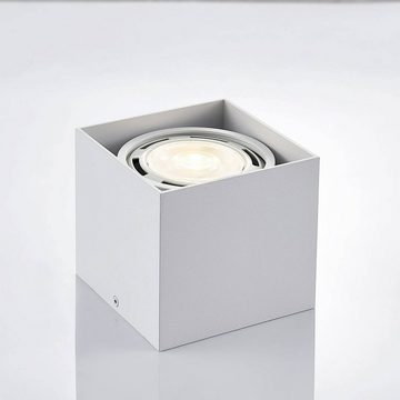 Arcchio Strahler Mabel, Modern, Aluminium, Metall, weiß, 1 flammig, GU10, Deckenlampe