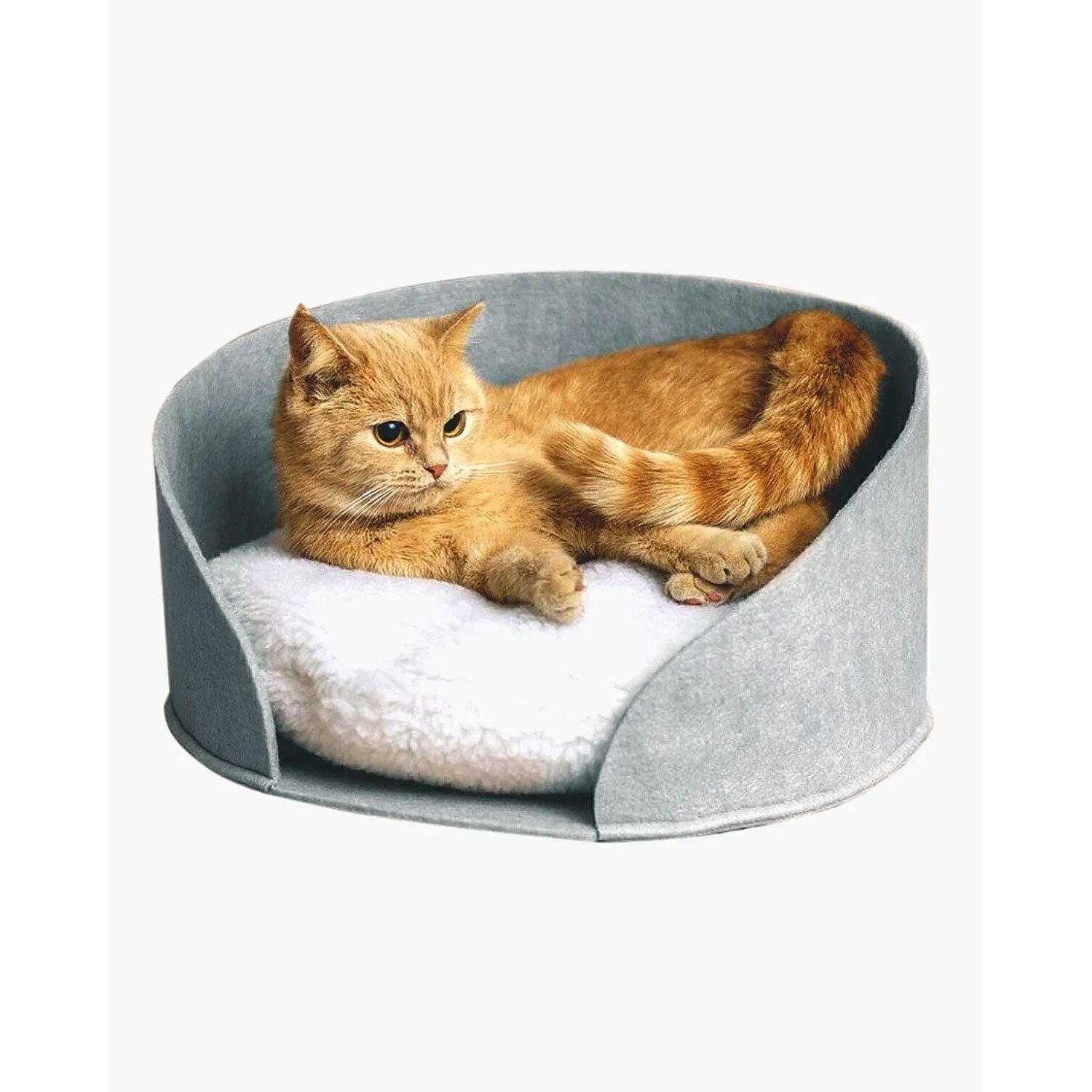 Jungengel Katzenliege Katzenbett mit Plüschkissen, Filz günstig online kaufen