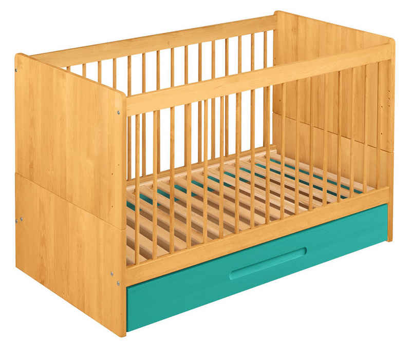 BioKinder - Das gesunde Kinderzimmer Babybett Lina, 70x140 cm mit Bettkasten