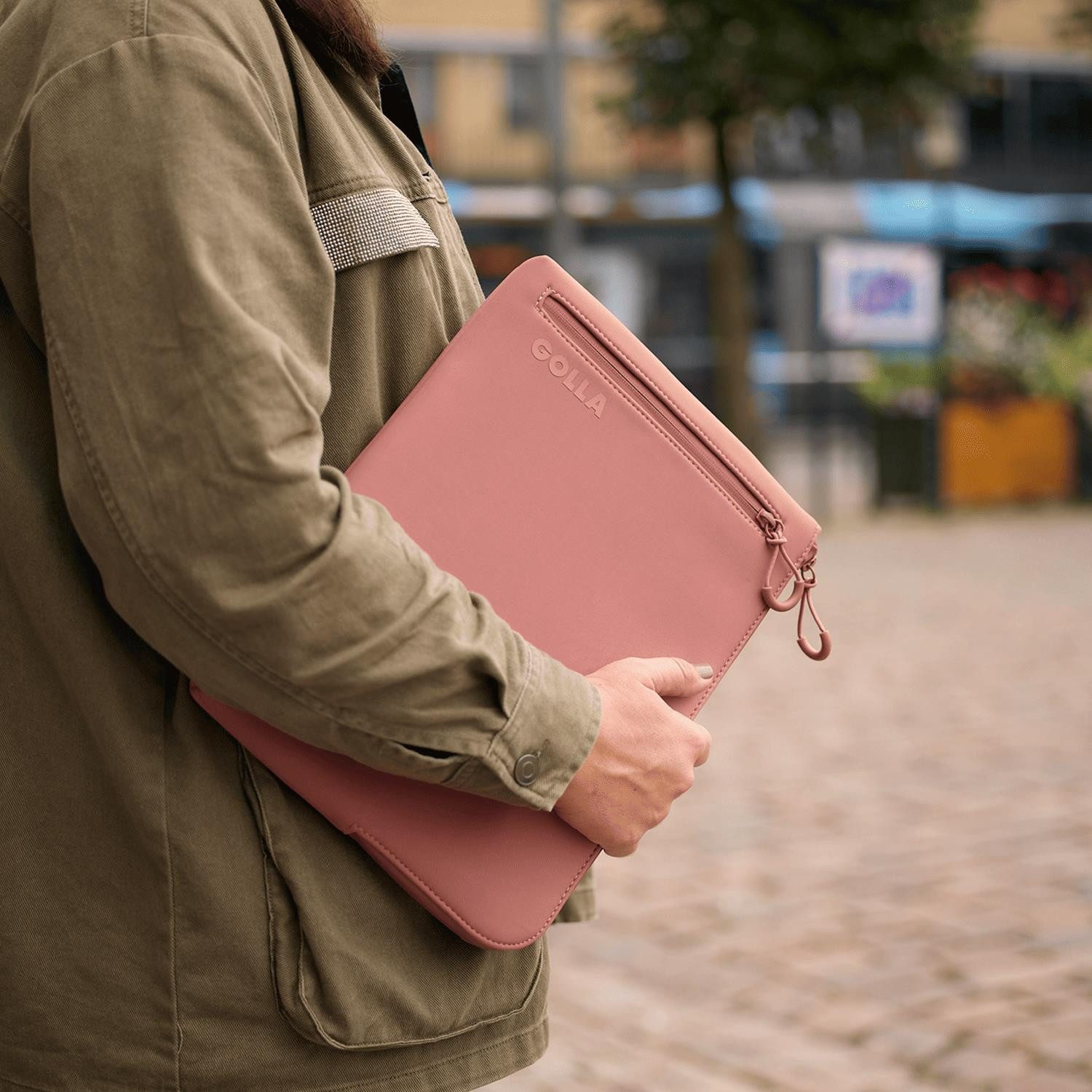 Thumbnail - GOLLA Aufkleber Golla Laptop Sleeve 14" Dirty Pink - Laptoptasche Neopren Laptop Tasch