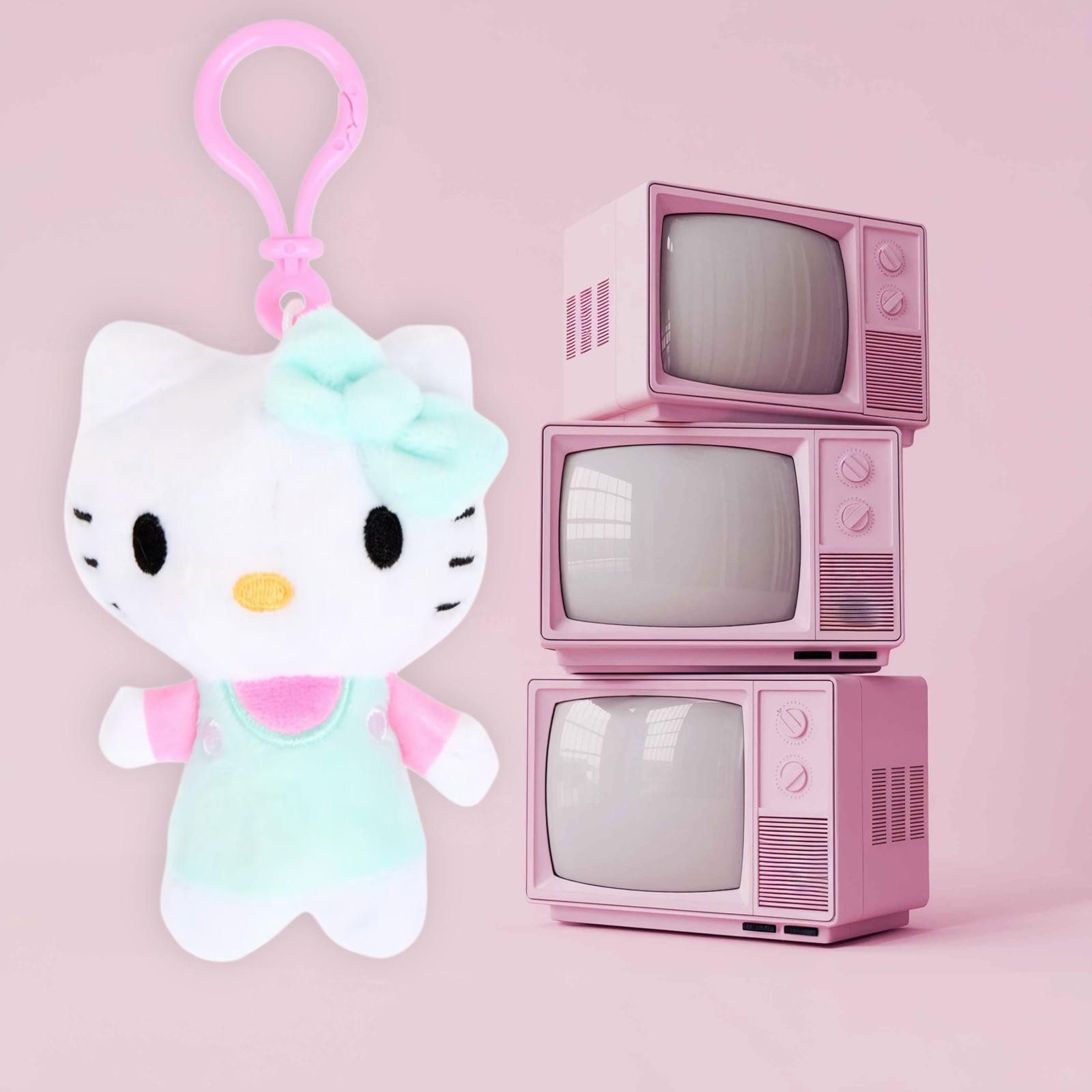SANRIO Plüschanhänger Hello Kitty Bagclip Kuscheltier Plüsch türkis Schlüss günstig online kaufen