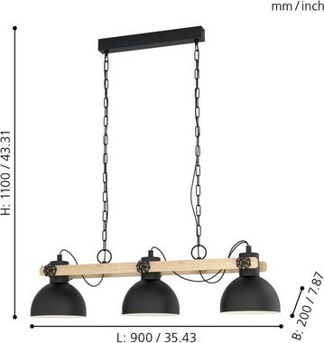 EGLO Pendelleuchte LUBENHAM, ohne Leuchtmittel, Hängeleuchte, Hängelampe