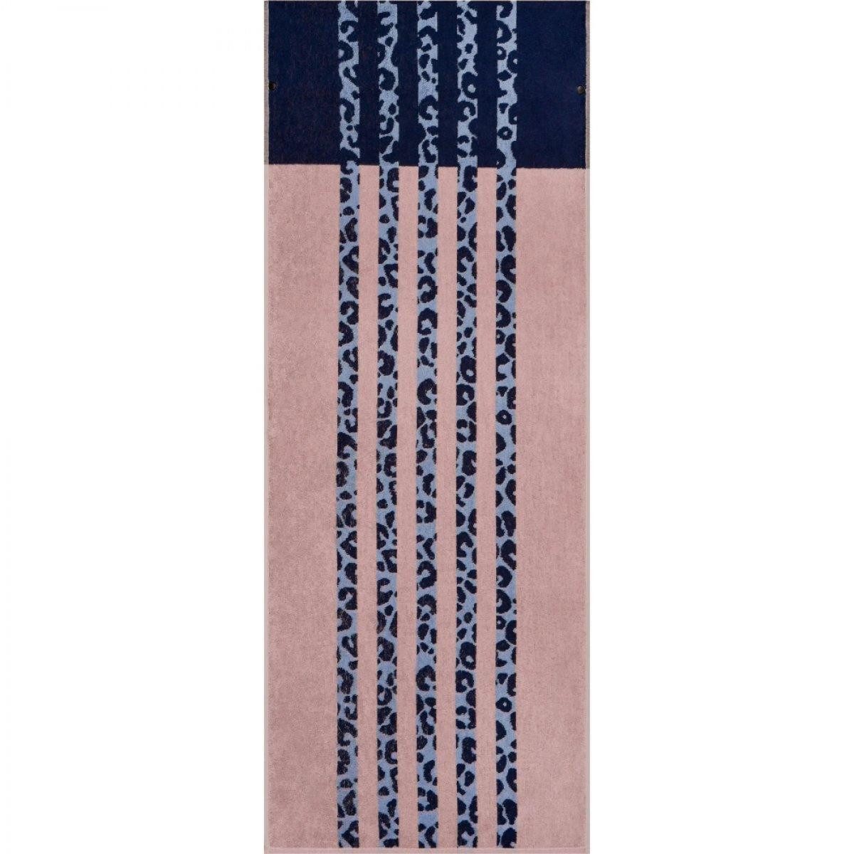 Cawö Badetücher Fitness Handtuch Leo Stripe Powder Blue (50x130 cm)