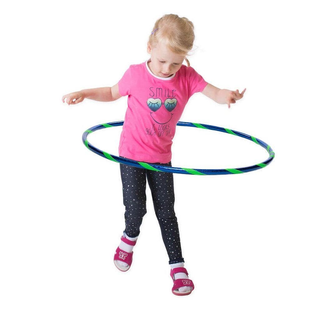Hoopomania Hula-Hoop-Reifen Funny Kinder Hula Hoop, Ø80cm, Blau-Grün