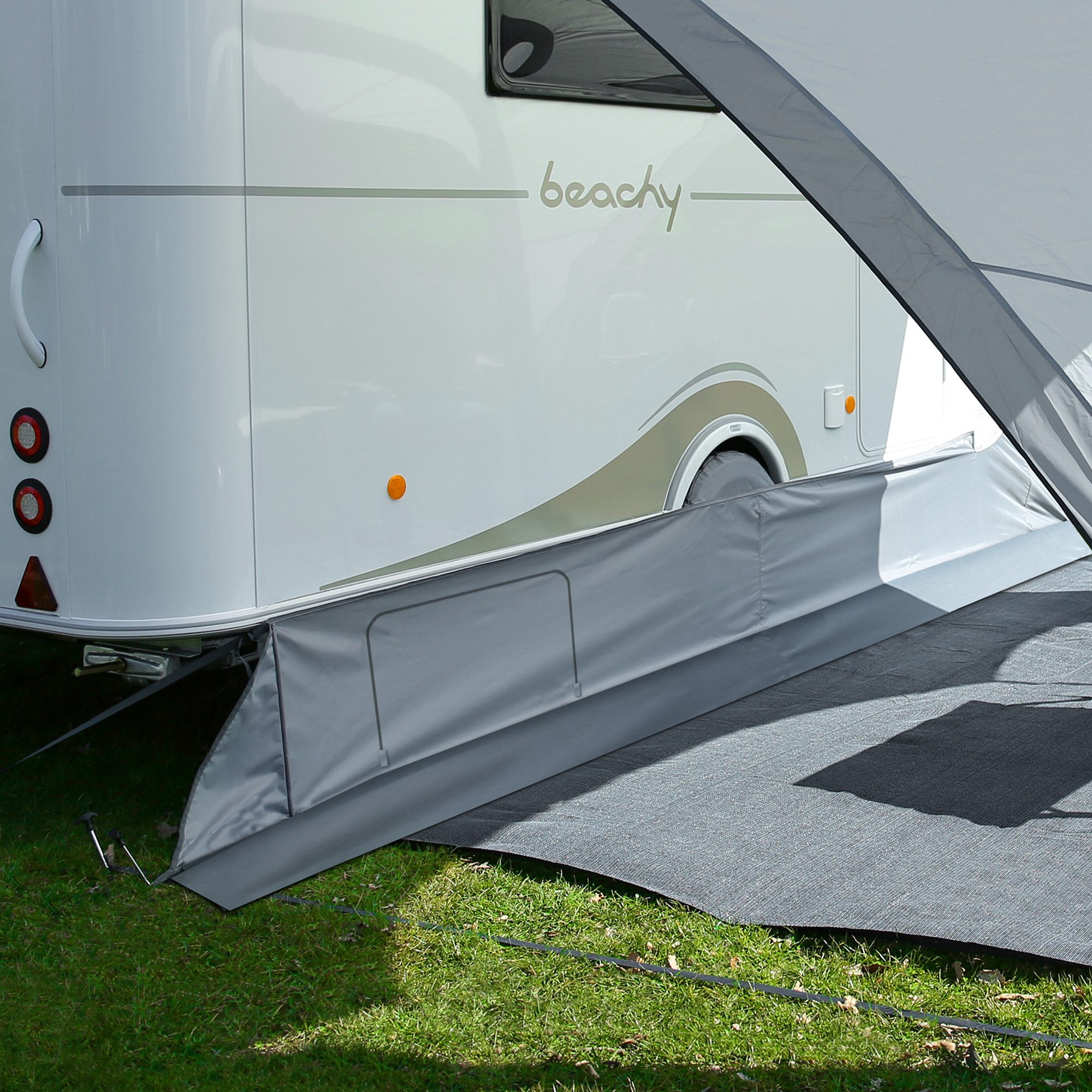 yourGEAR Bodenschutzplane your GEAR Bodenschürze Brela – Windschürze für Hobby Beachy 420