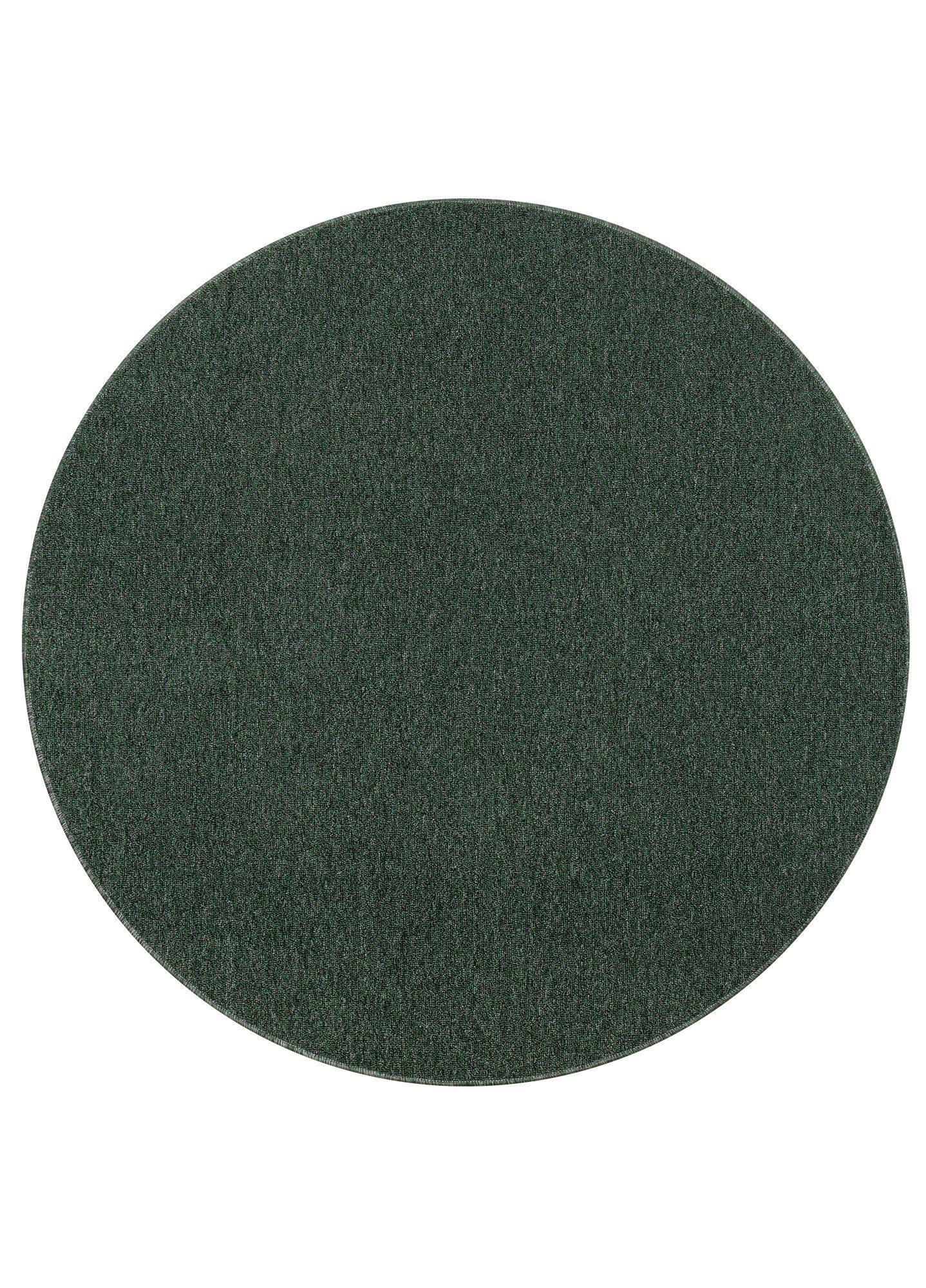 Tapiso Teppich NIZZA, rund, Höhe: 6 mm, Wohnzimmer, Schafzimmer, Einfarbig