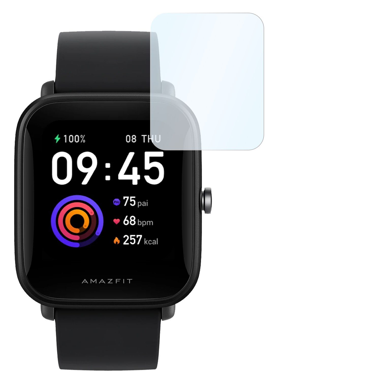 SLABO Schutzfolie 2x Panzerschutzfolie Shockproof, Amazfit Bip U Amazfit Bip U Pro