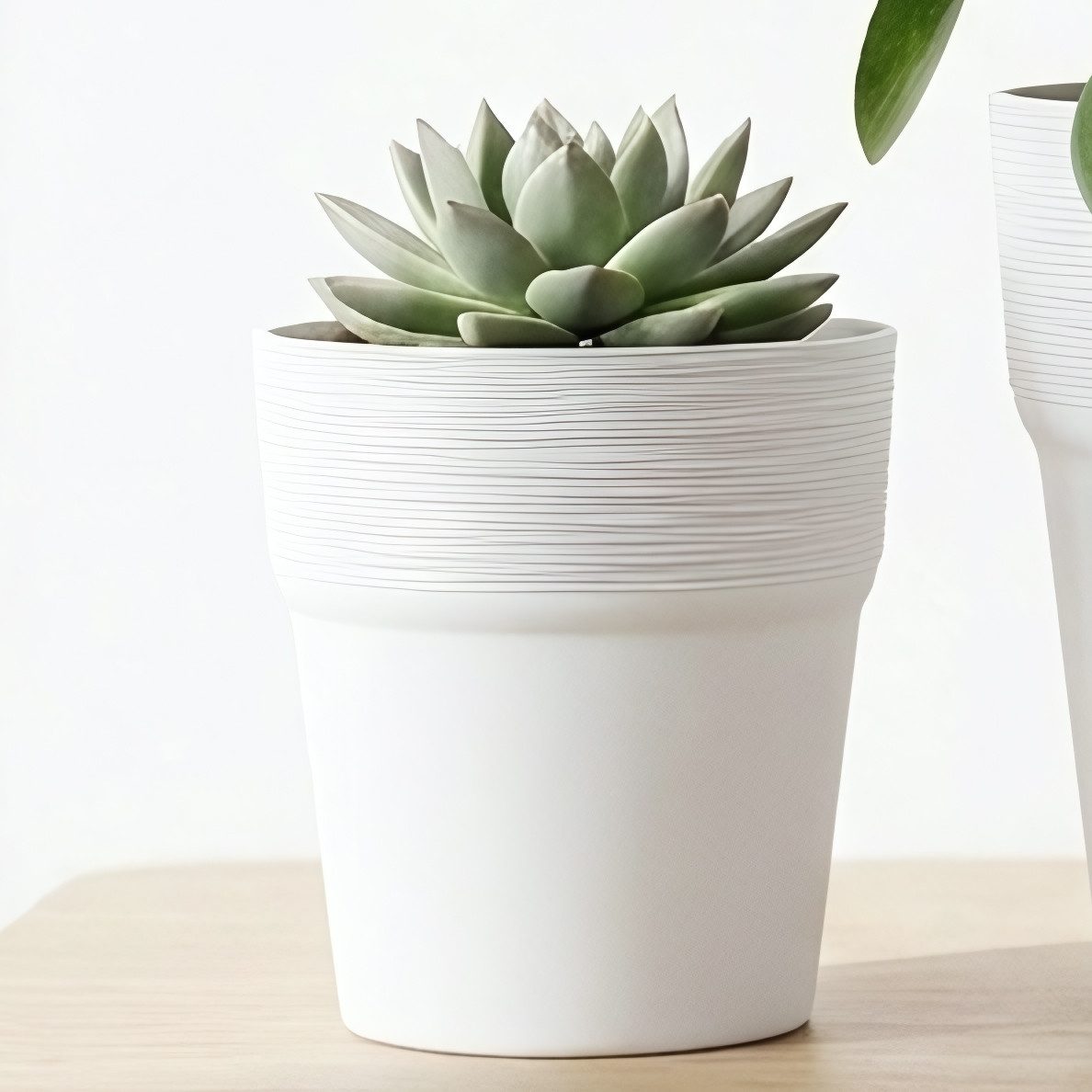 KAGM Übertopf Übertopf Blumentopf SPAR-SET Varianten Weiß Kunststoff modern Indoor (3 St)
