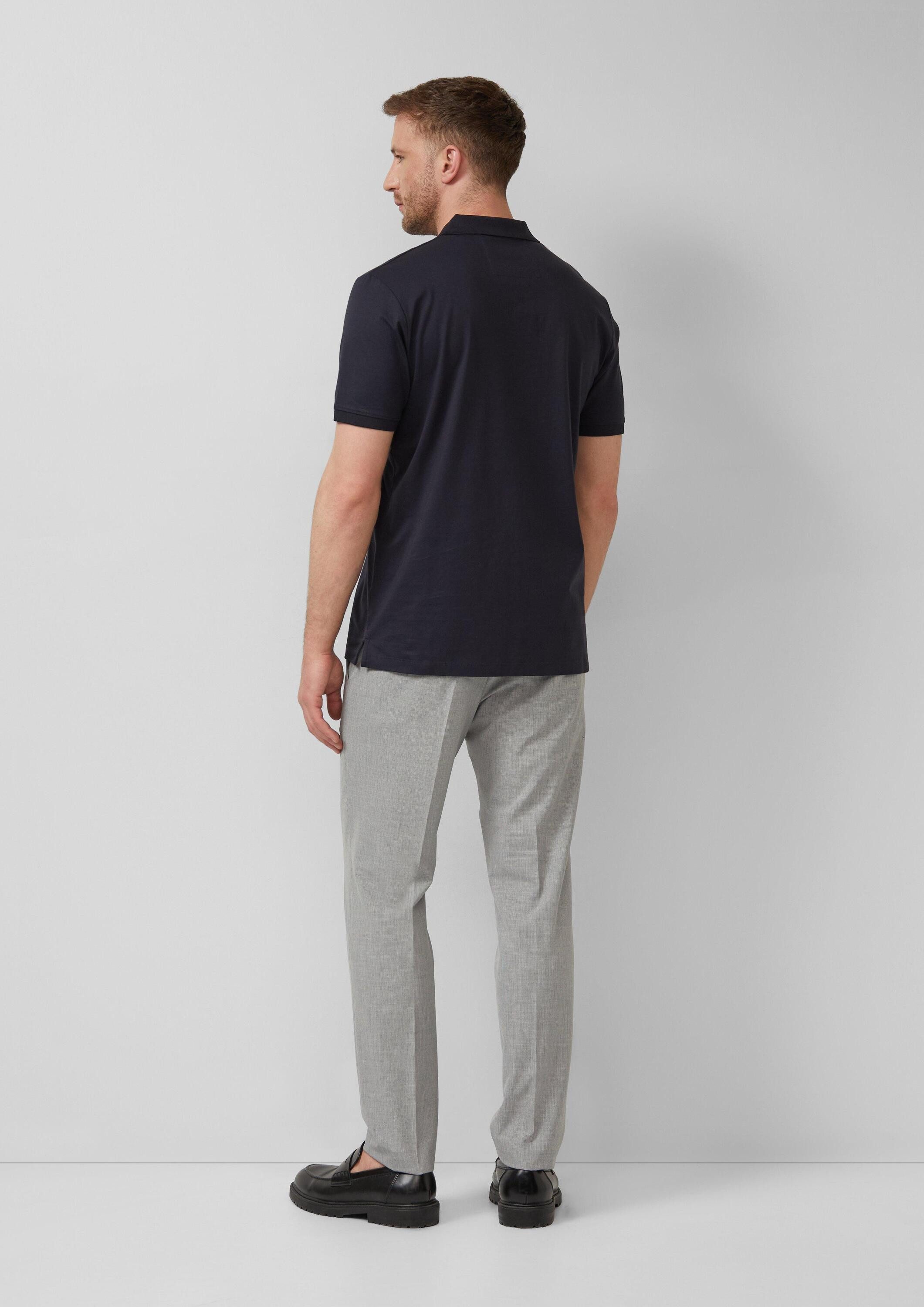 s.Oliver Kurzarmshirt Polo-Shirt Poloshirt aus Edeljersey