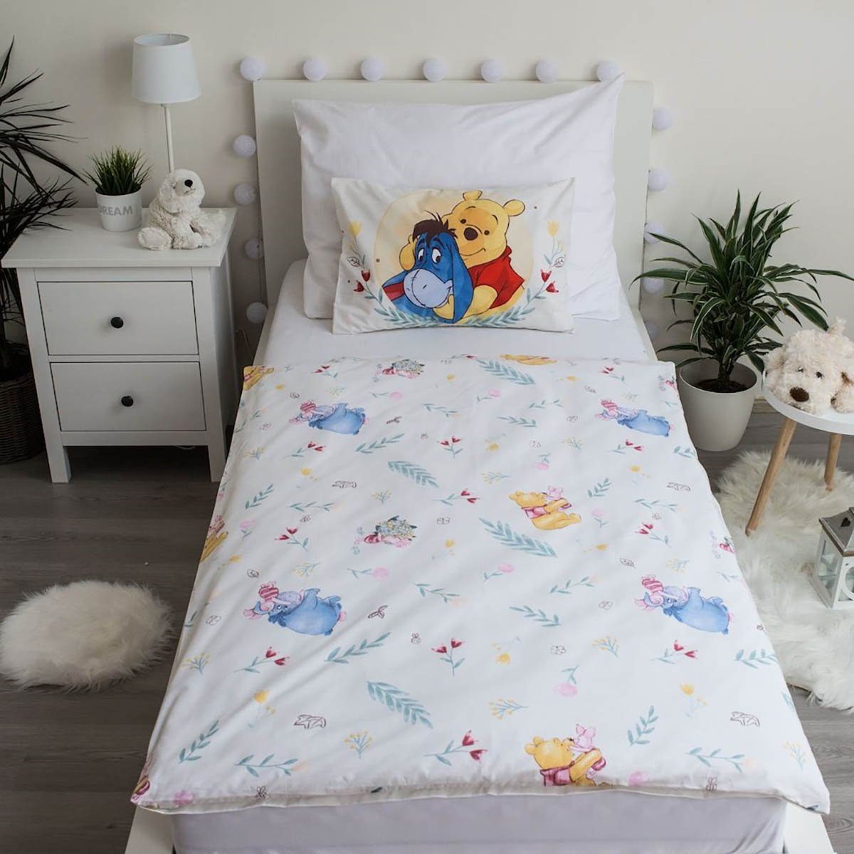 Disney Kinderbettwäsche Disney Winnie Puuh Babybettwäsche 100x135cm Bär, Re günstig online kaufen