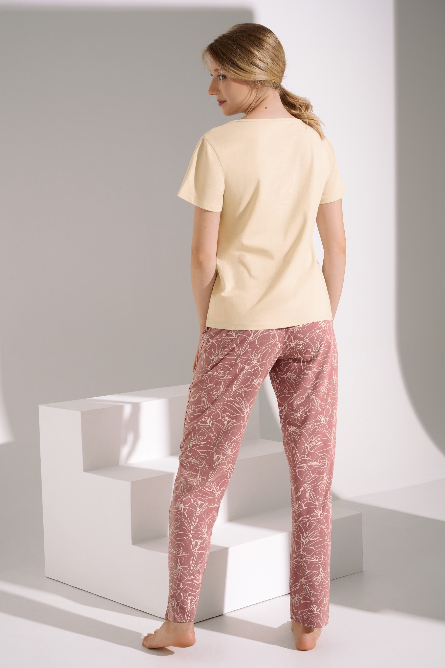 Lisca Schlafanzug LISCA Pyjama mit Schlafshirt und Hose »Nina«, 23418
