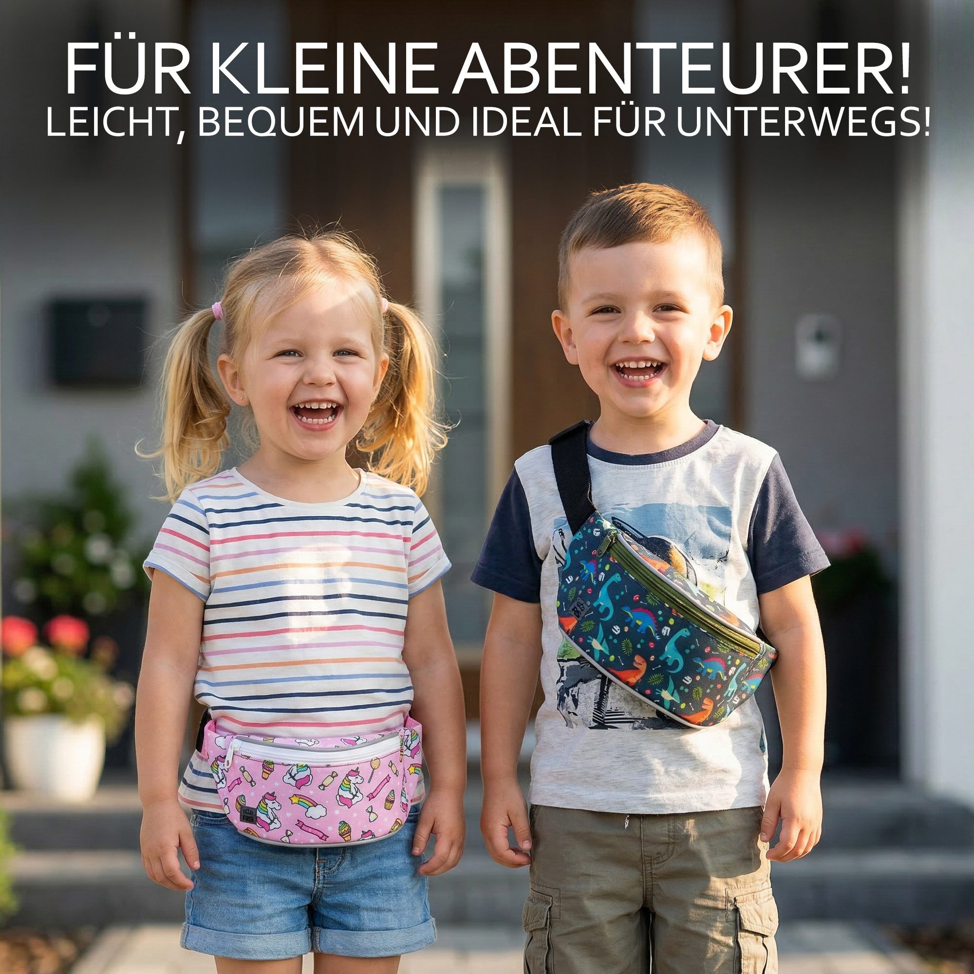 BambiniWelt by Rafael K. Gürteltasche Bauchtasche Kinder 4-8 Jahre Hüfttasche verstellbar robust abwaschbar