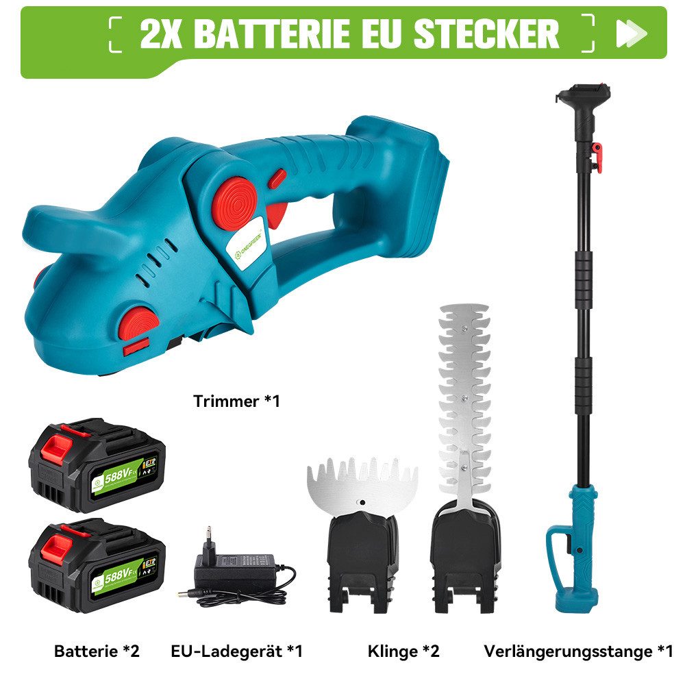 ONEVAN Akku-Heckenschere 3 IN 1 Teleskop günstig online kaufen
