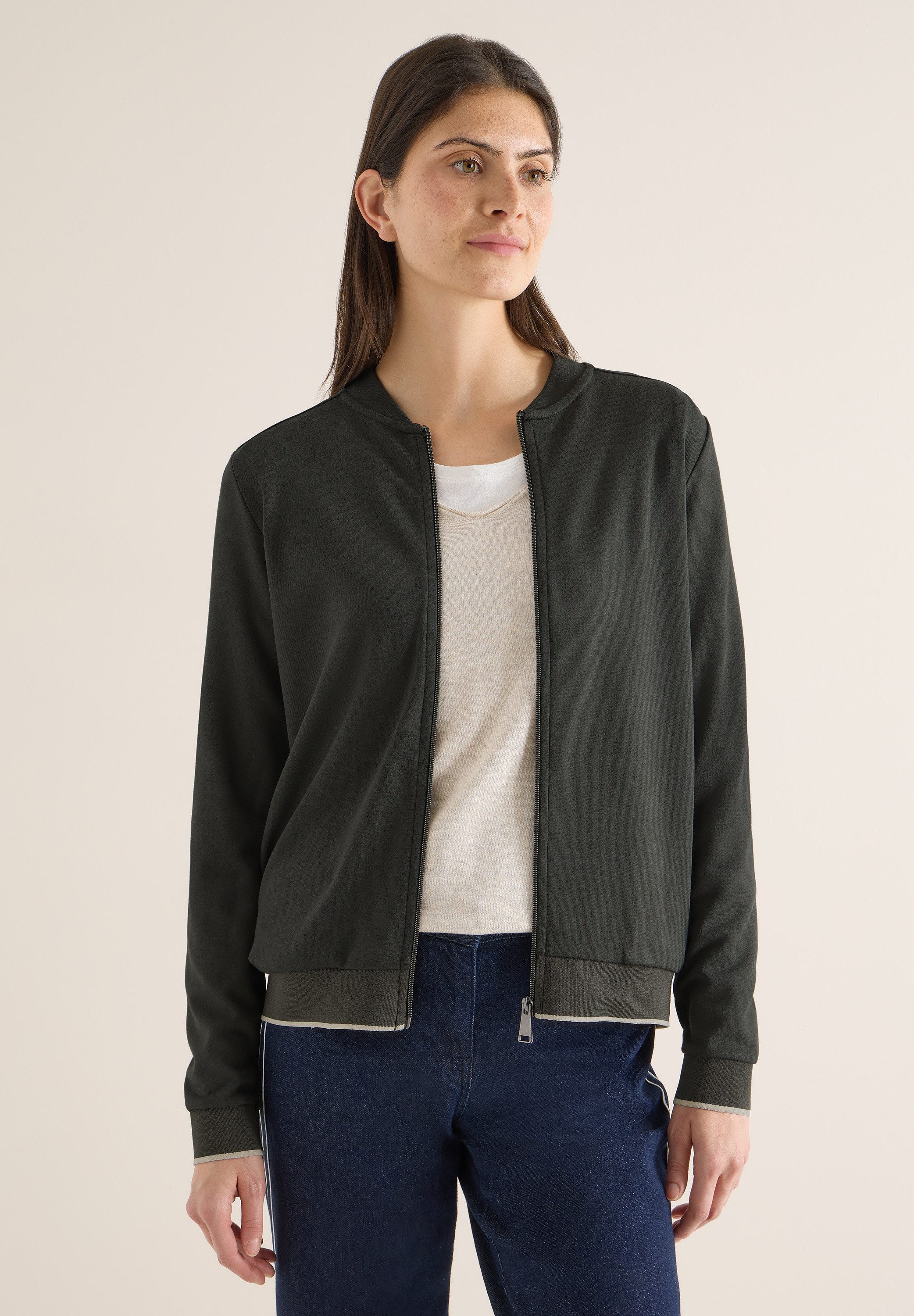 CECIL Sweatjacke Rundhalsausschnitt