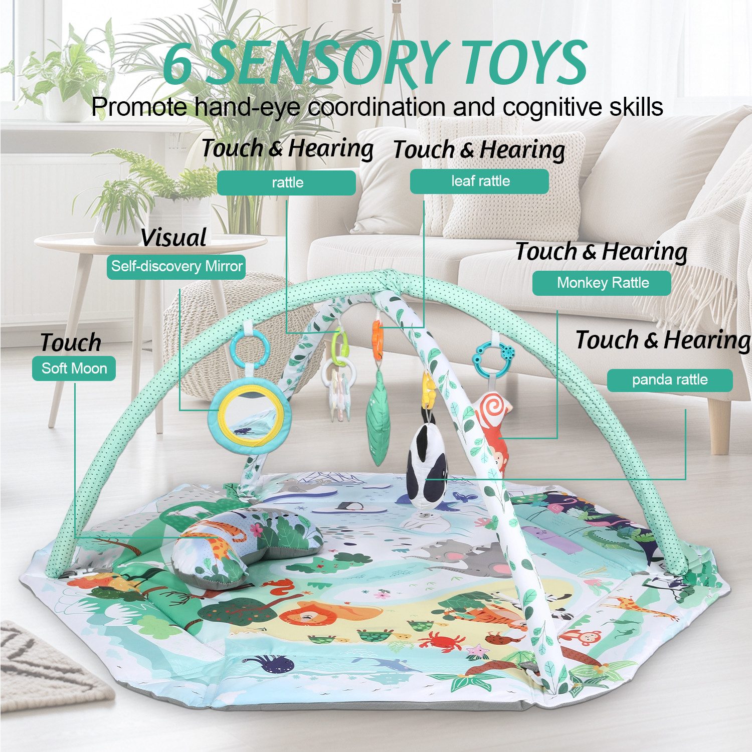 oyajia Spielbogen Baby Spielmatte Zaun Fitness Krabbeldecke Spielecke 105x1 günstig online kaufen