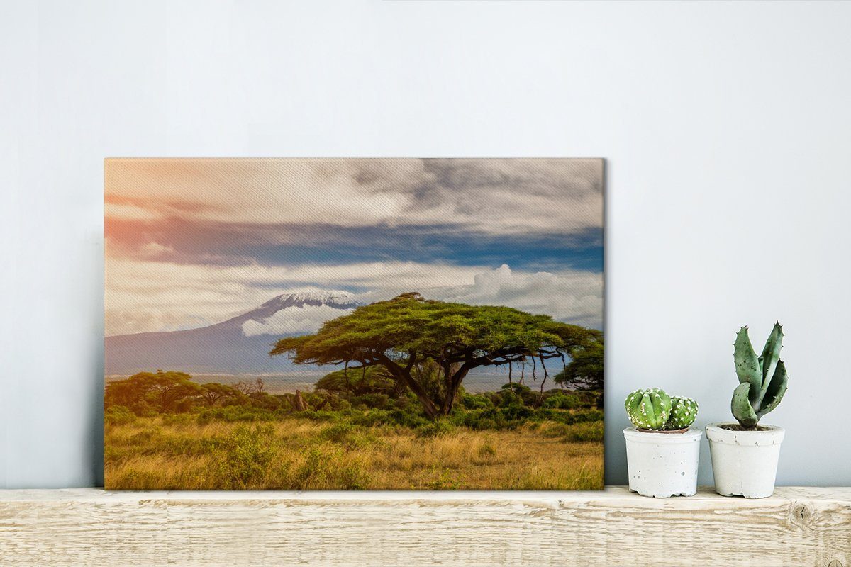 Wanddeko, Amboseli-Nationalparks St), cm Leinwandbild OneMillionCanvasses® Kenia, Landschaft (1 Aufhängefertig, 30x20 des Leinwandbilder, Die Wandbild in