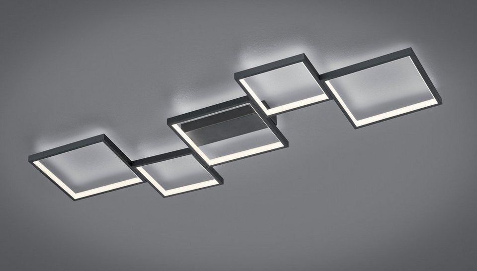 TRIO Leuchten LED Deckenleuchte Stufen 3 Dimmer, Deckenlampe über (Switch LED fest 3400 mit Warmweiß, bequem Dimmer) Wandschalter integriert, in LED Sorrento, den Switch Lumen, dimmbar