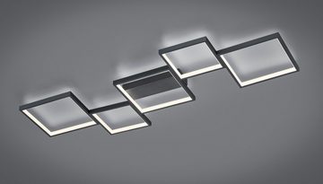 TRIO Leuchten LED Deckenleuchte Sorrento, LED fest integriert, Warmweiß, LED Deckenlampe mit Switch Dimmer, 3400 Lumen