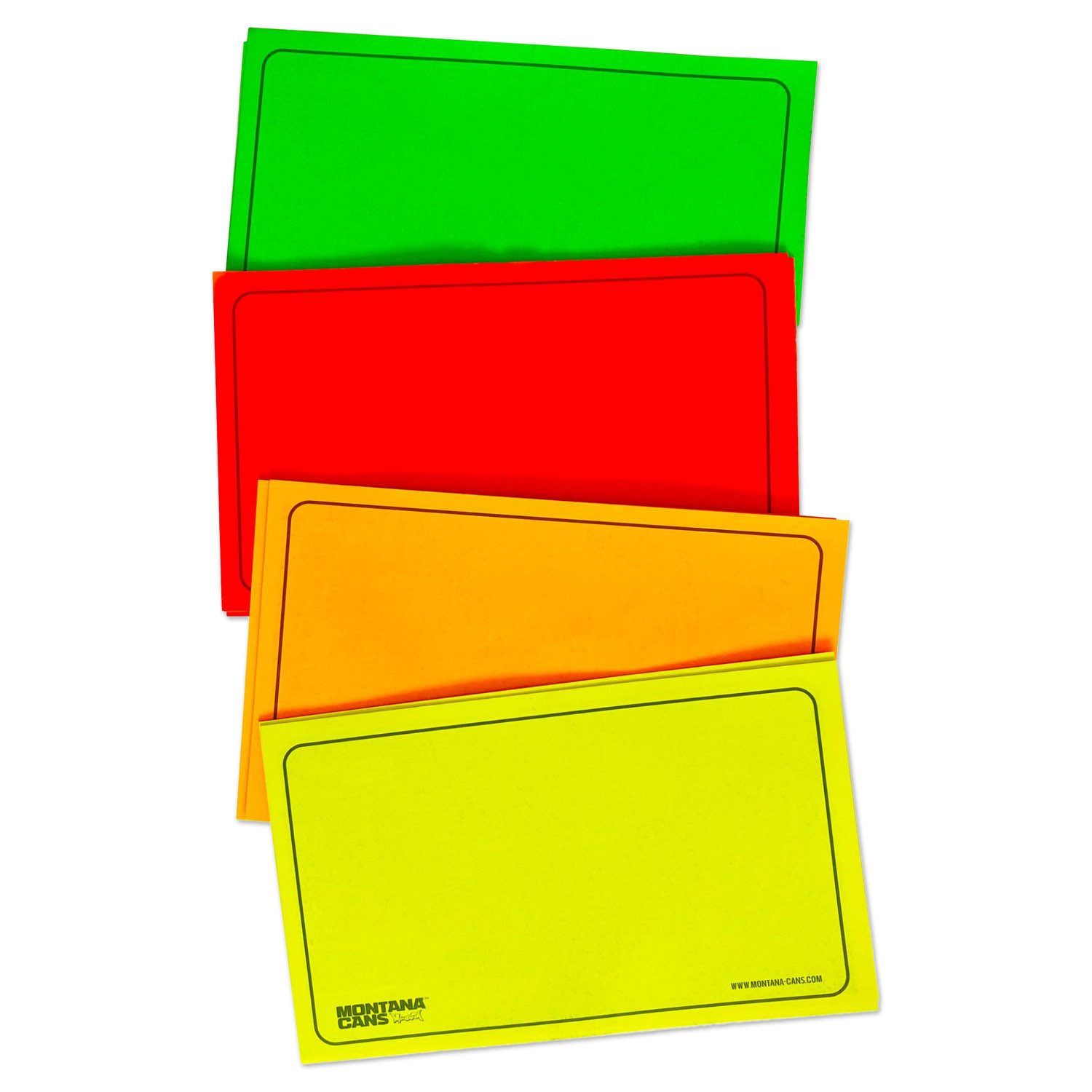 Montana Cans Sticker Stickerpack, Montana, Neon Blank, 100 Stück, (100-tlg), leuchtend, selbstklebend