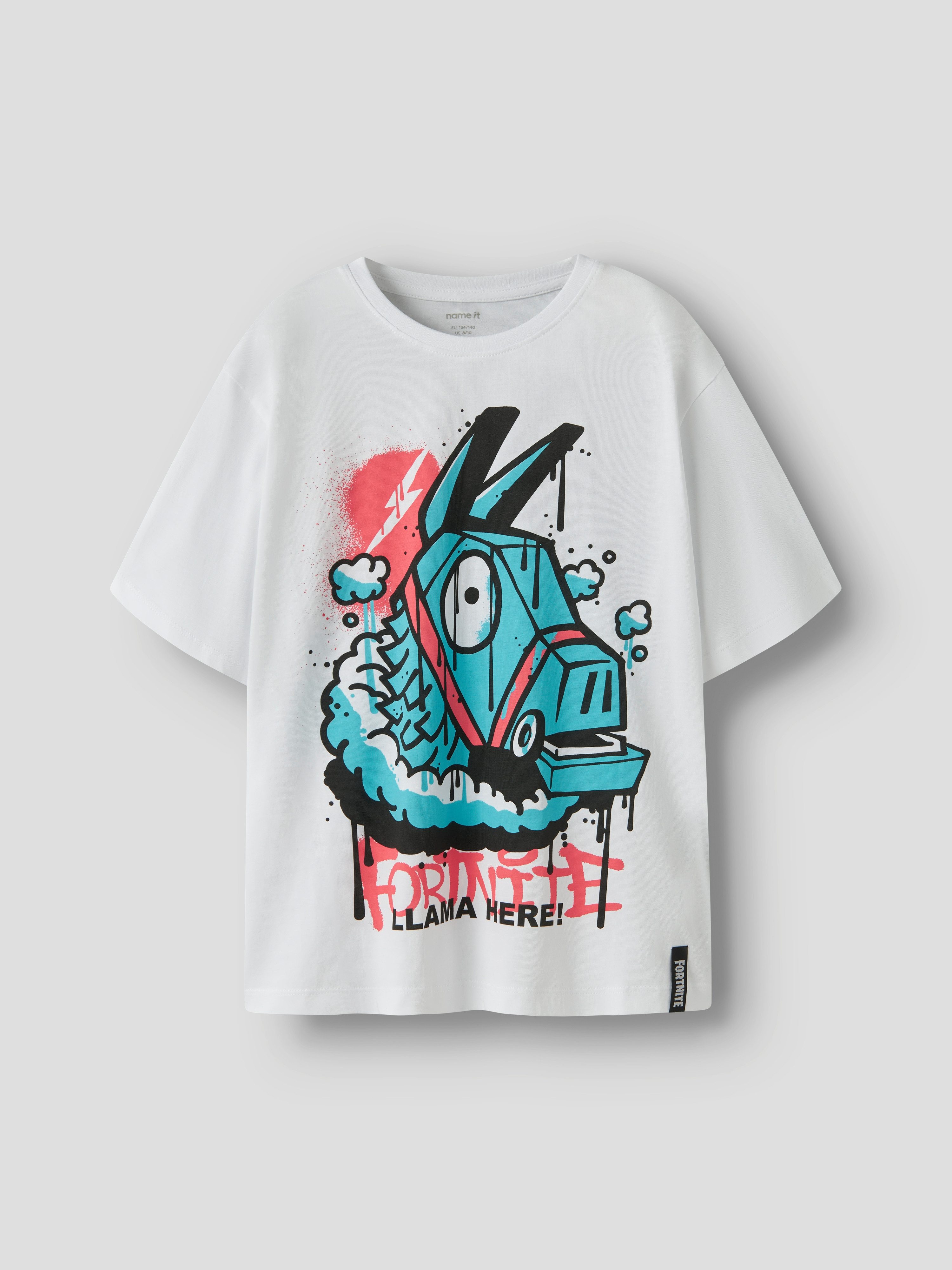 Name It T-Shirt NKMJEF FORTNITE SS NREG TOP BOX VDE Baumwolle, regular fit
